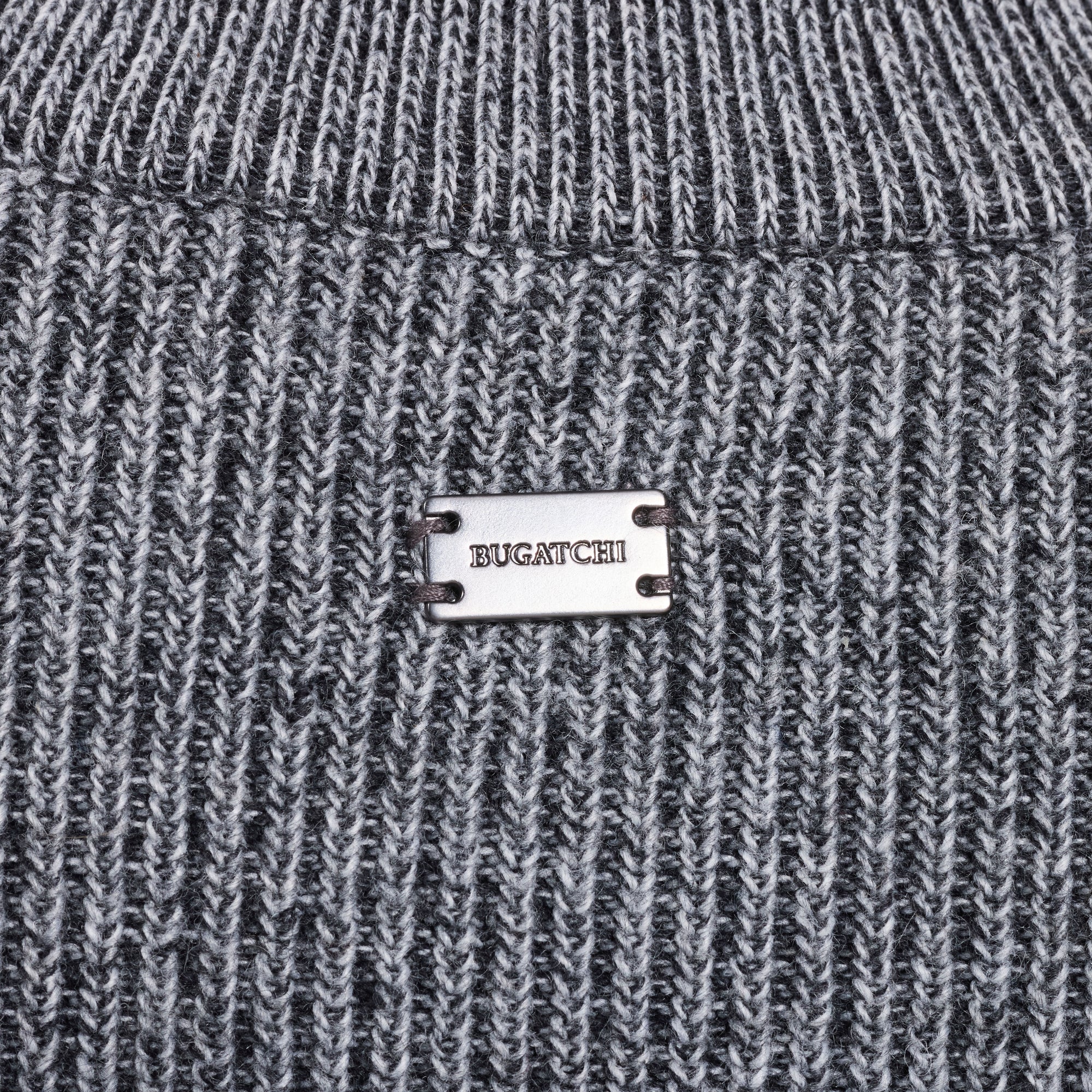 Two-Tone Rib Mock Neck Sweater
