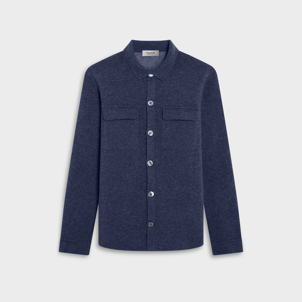 Double-Faced Heathered Shirt Sweater