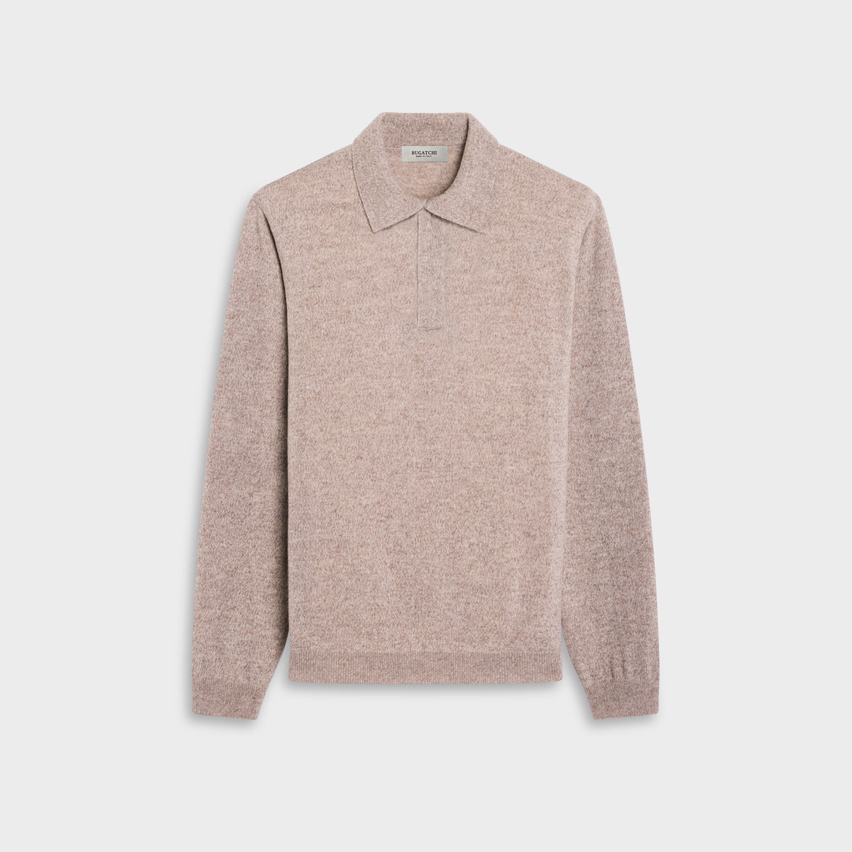 Heathered Quarter-Zip Polo Sweater