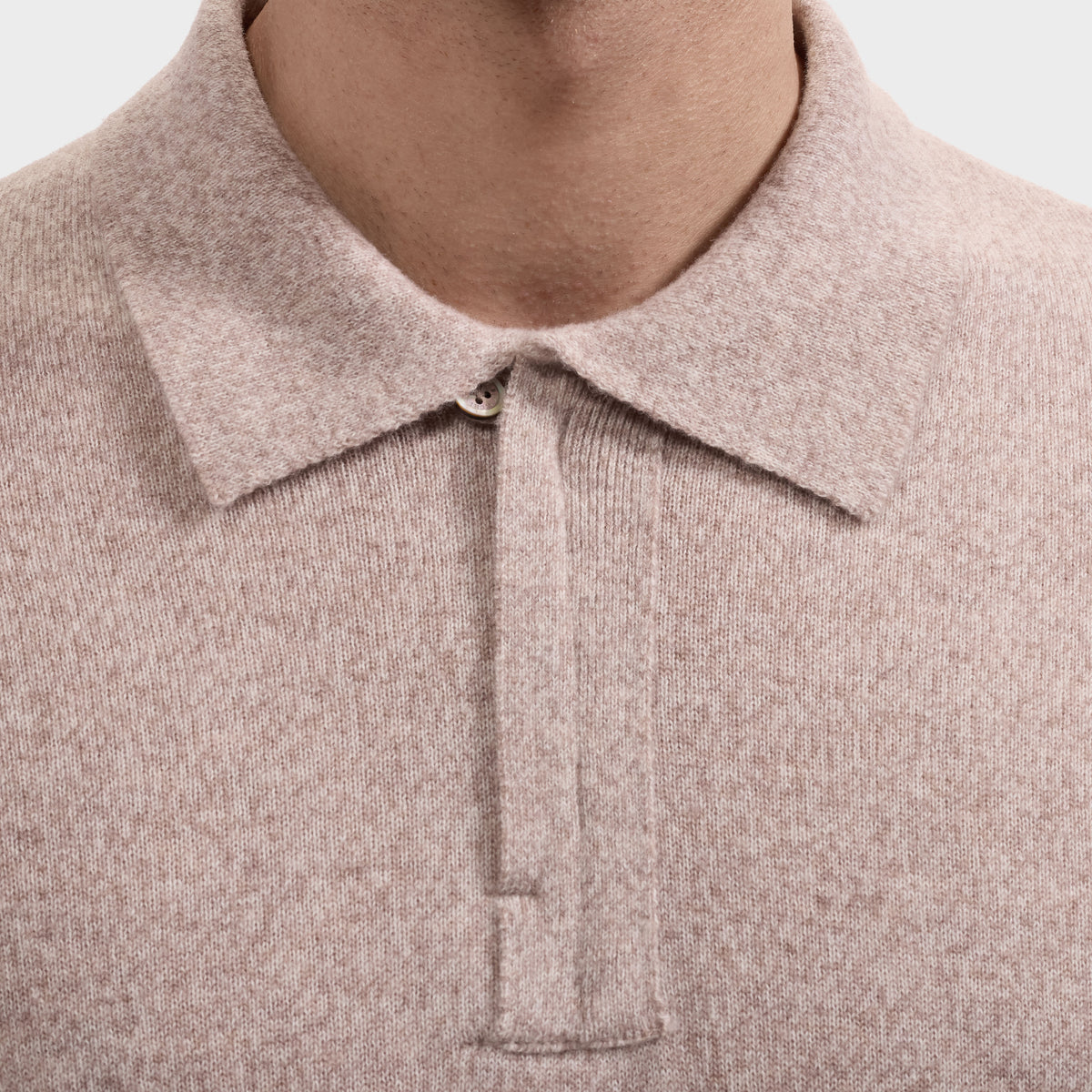 Heathered Quarter-Zip Polo Sweater