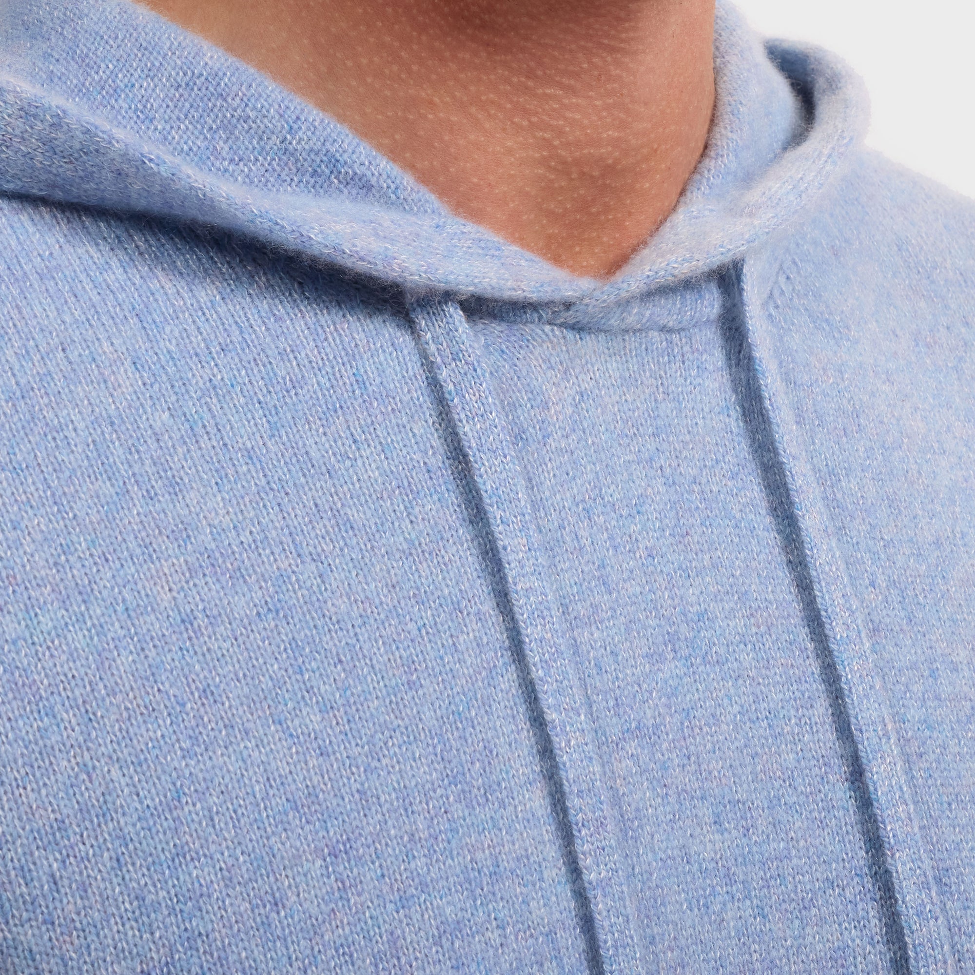 Melange Cashmere & Silk Hoodie Sweater