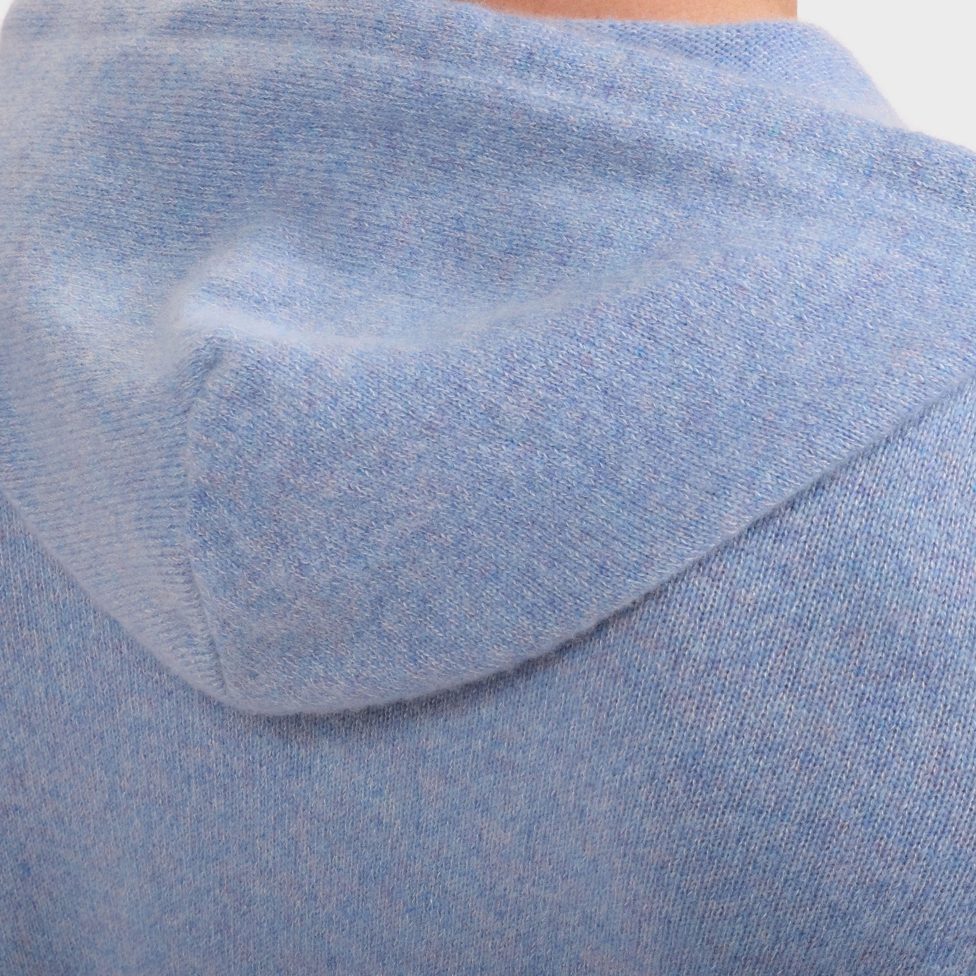 Melange Cashmere & Silk Hoodie Sweater