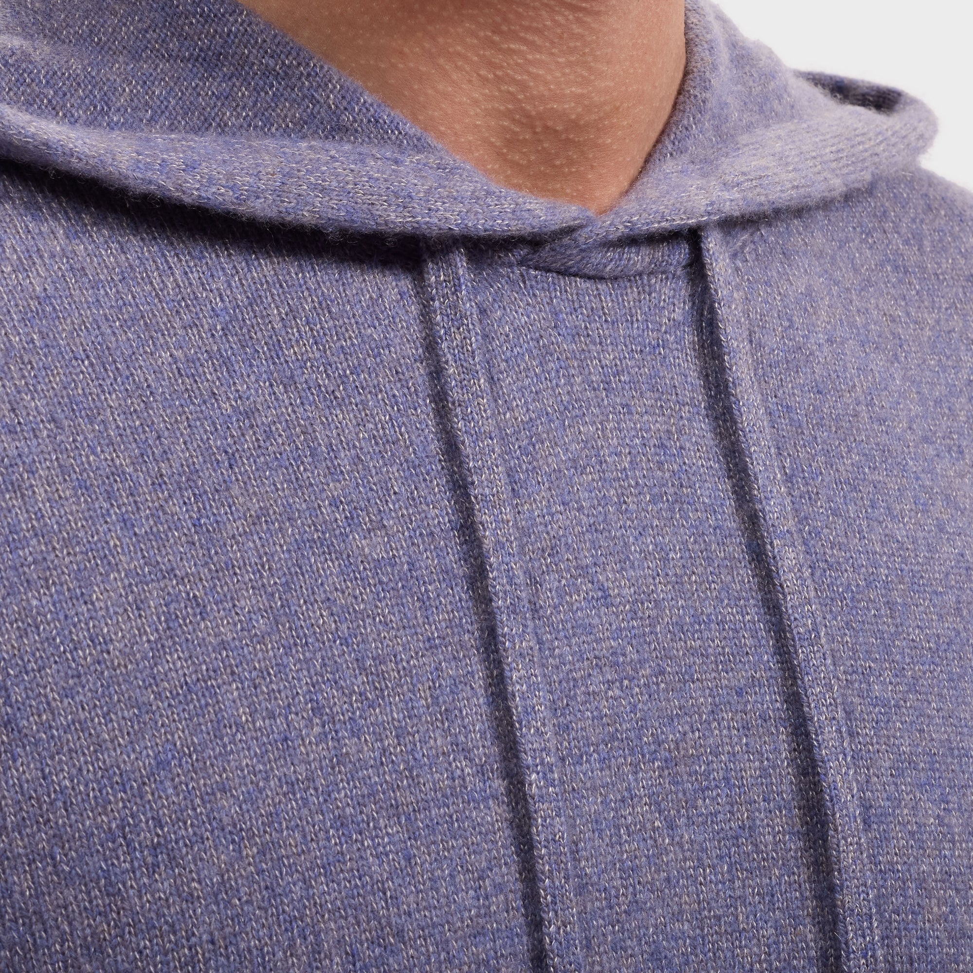 Melange Cashmere & Silk Hoodie Sweater