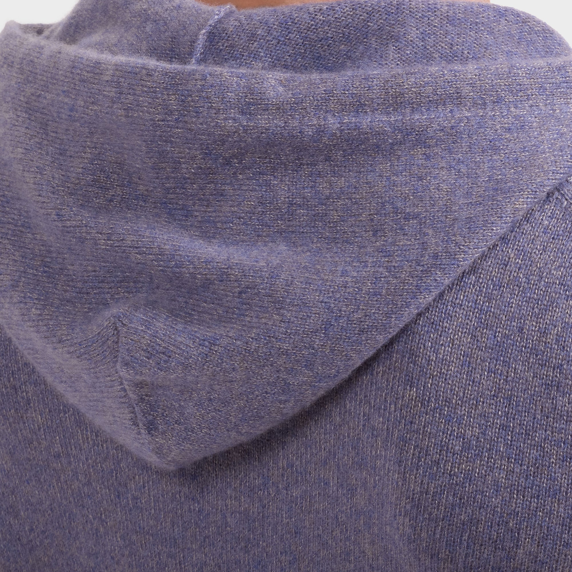 Melange Cashmere & Silk Hoodie Sweater