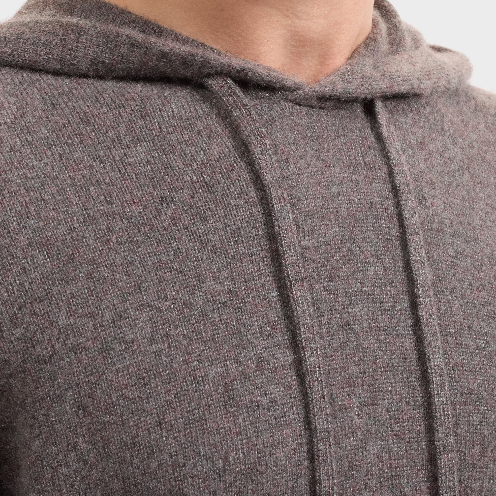 Melange Cashmere & Silk Hoodie Sweater