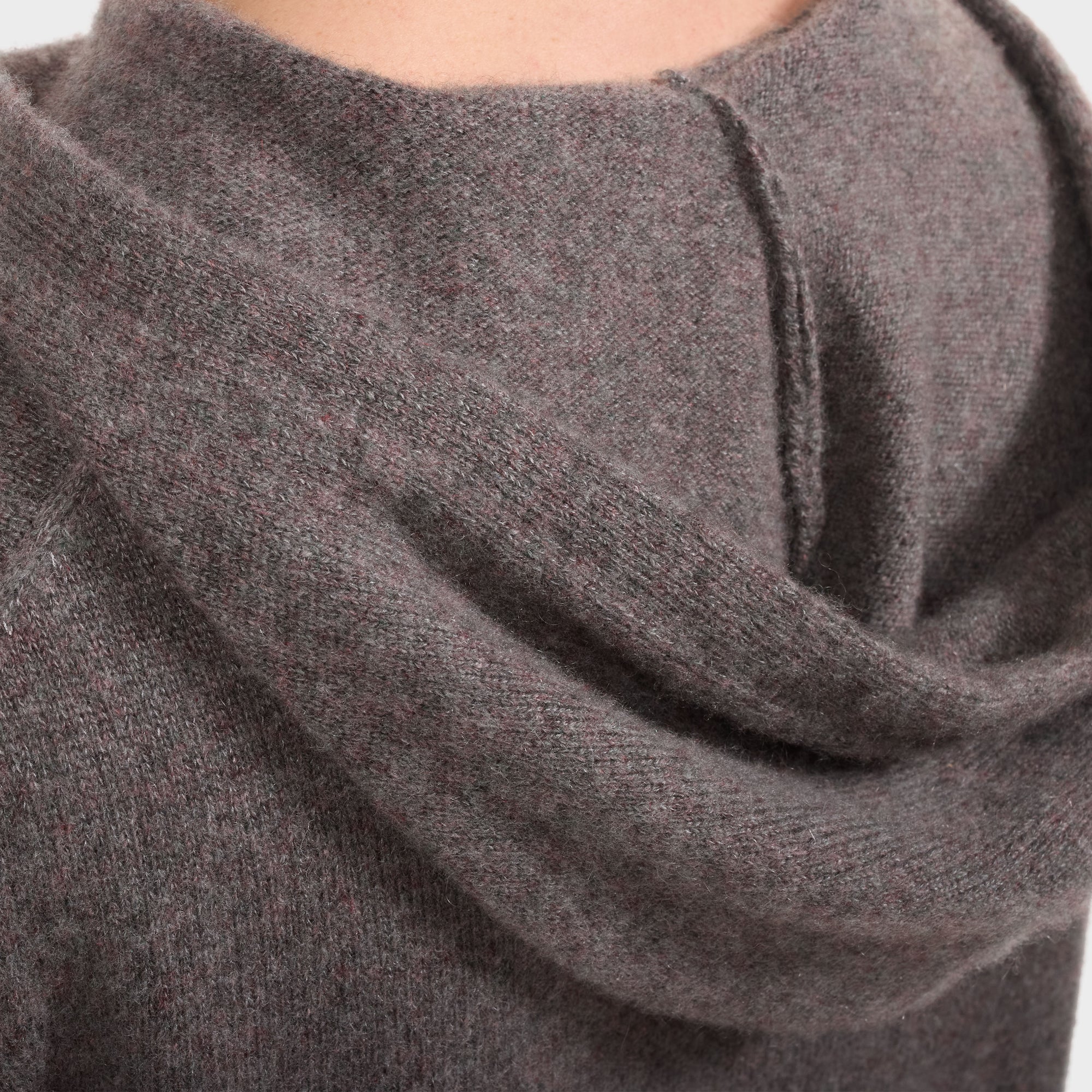 Melange Cashmere & Silk Hoodie Sweater