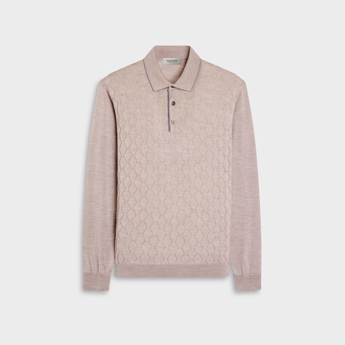 Diamond Merino & Silk Polo Sweater