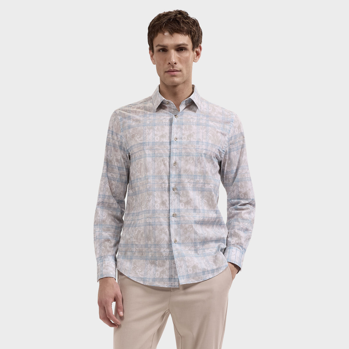 Julian Floral Plaid Shirt