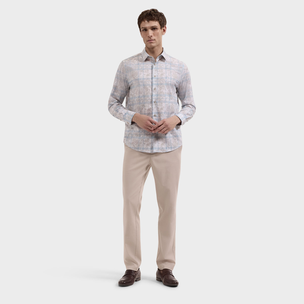 Julian Floral Plaid Shirt