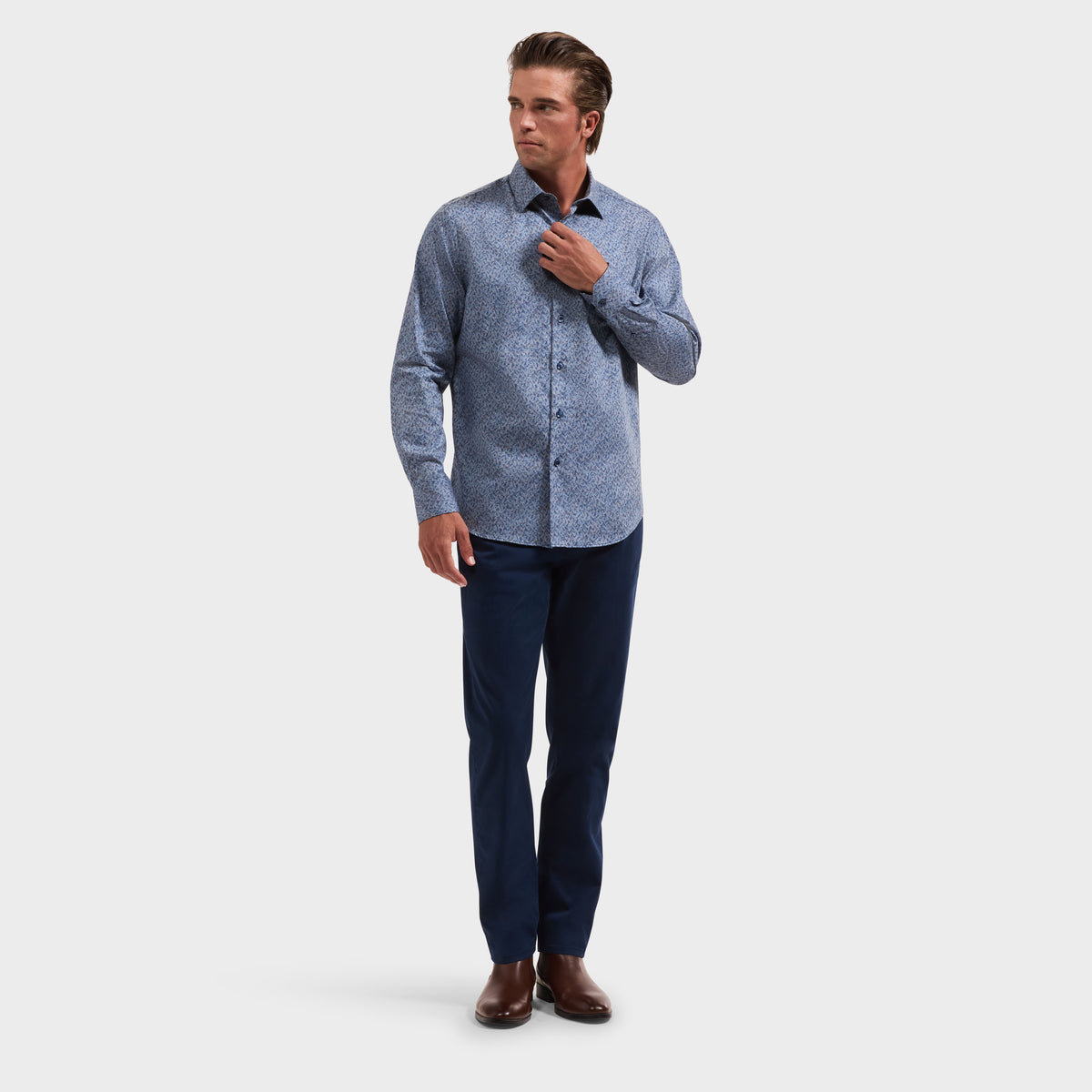 Julian Leaf Print Shirt