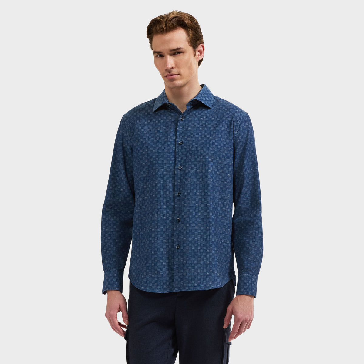 Axel Basketweave Micro Corduroy Shirt