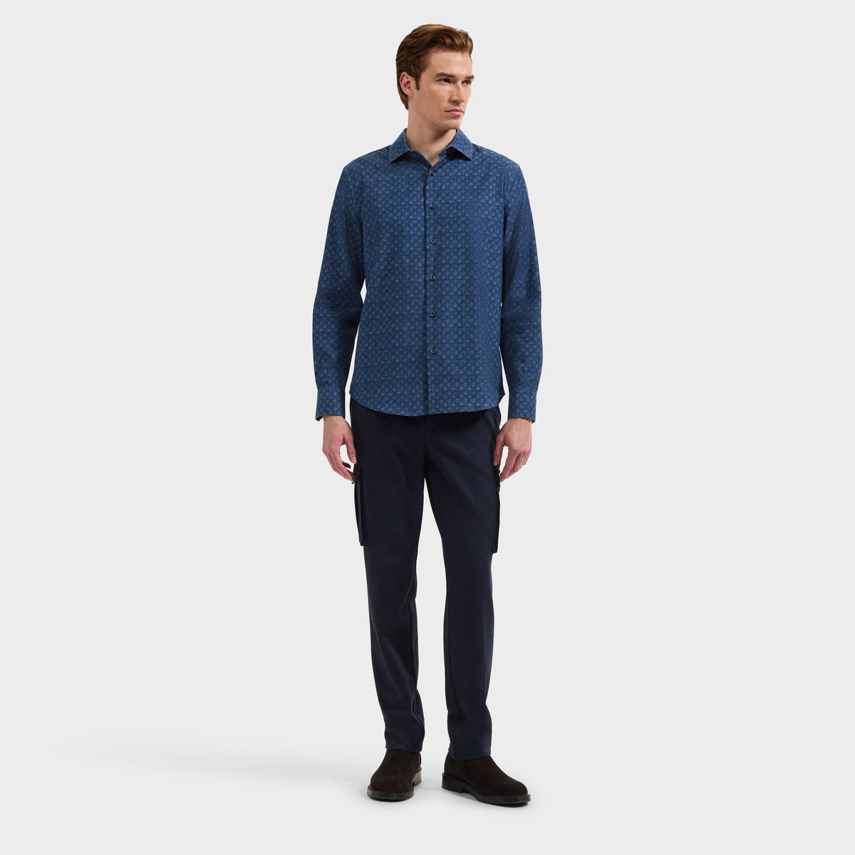 Axel Basketweave Micro Corduroy Shirt