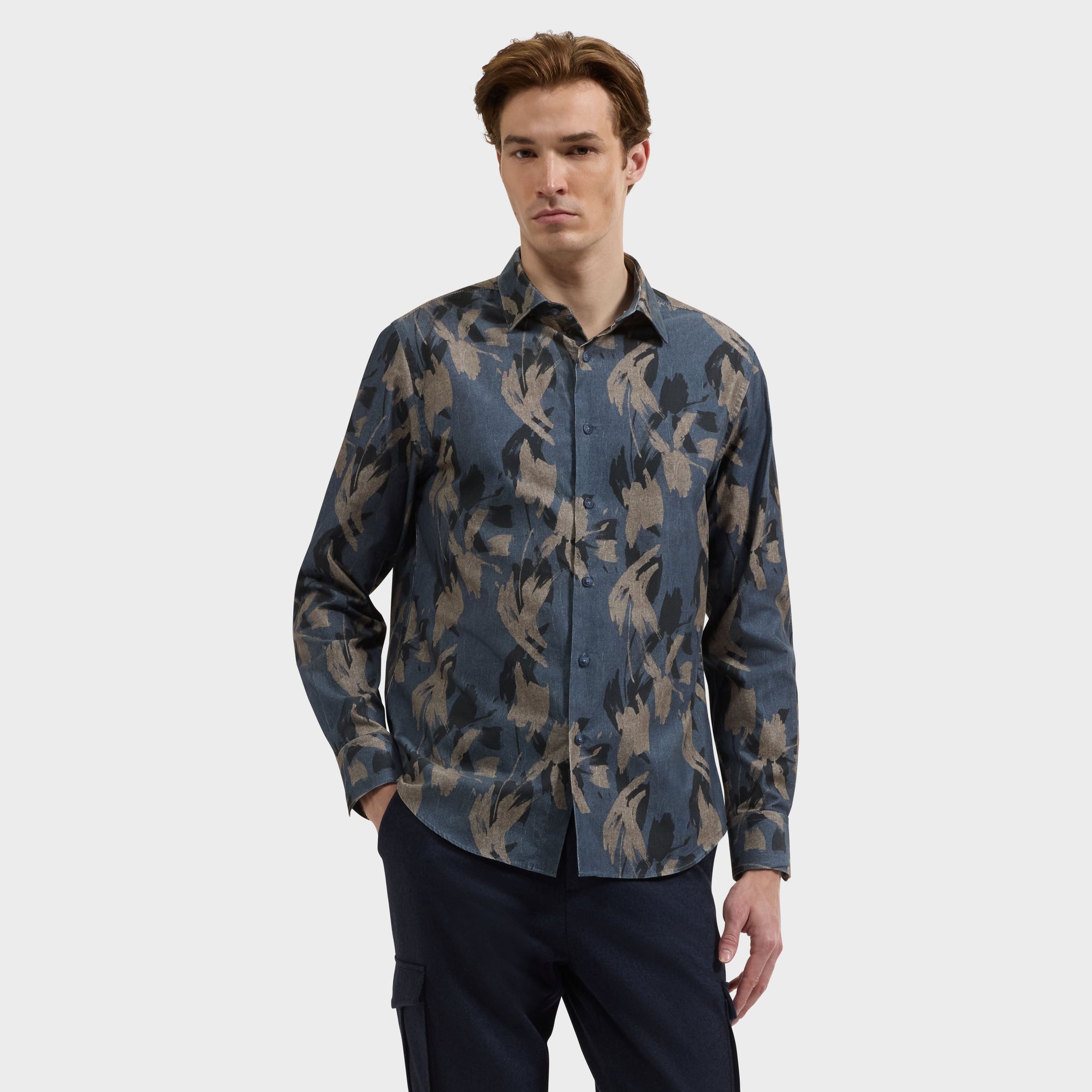 Julian Corded Velvet Abstract Shirt