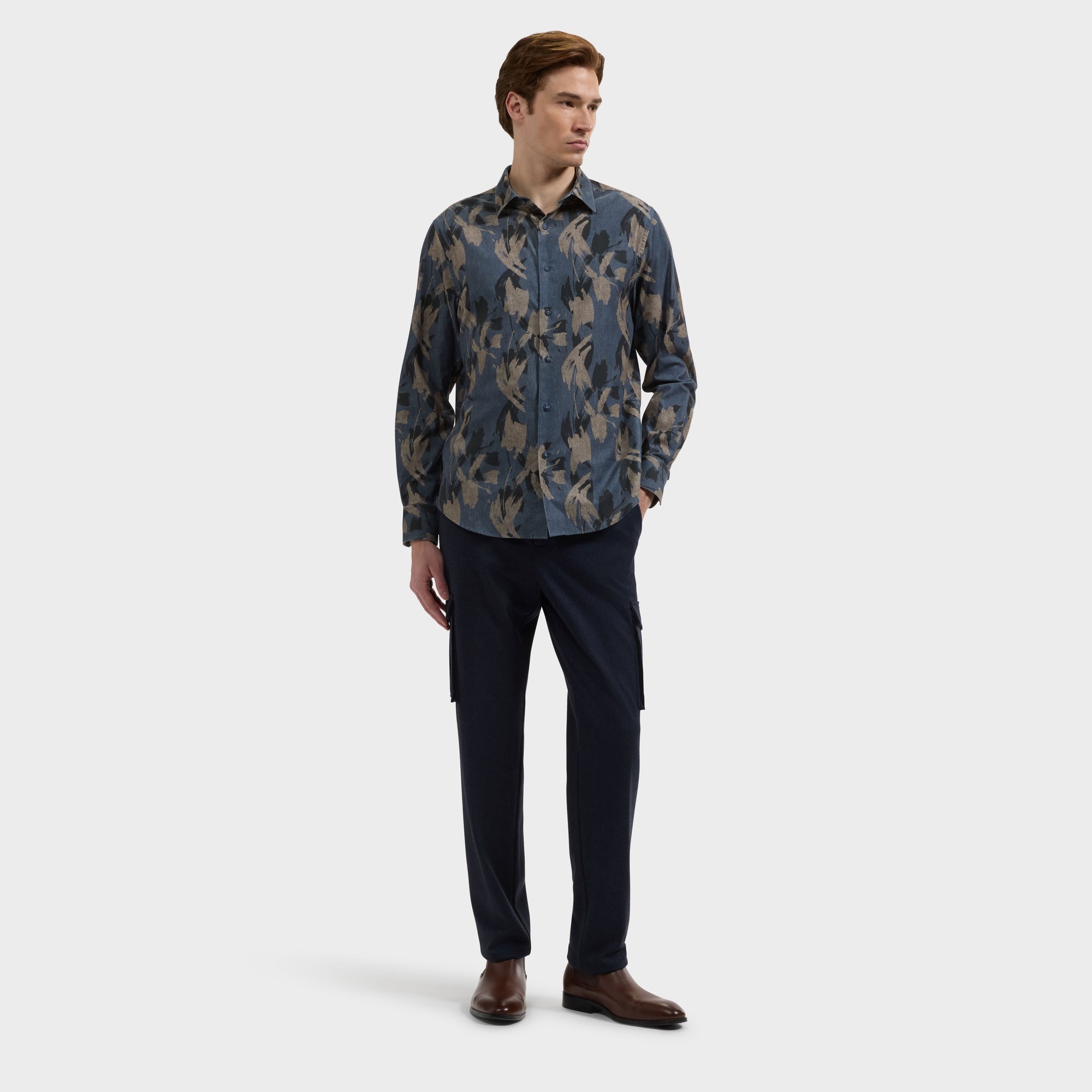 Julian Corded Velvet Abstract Shirt