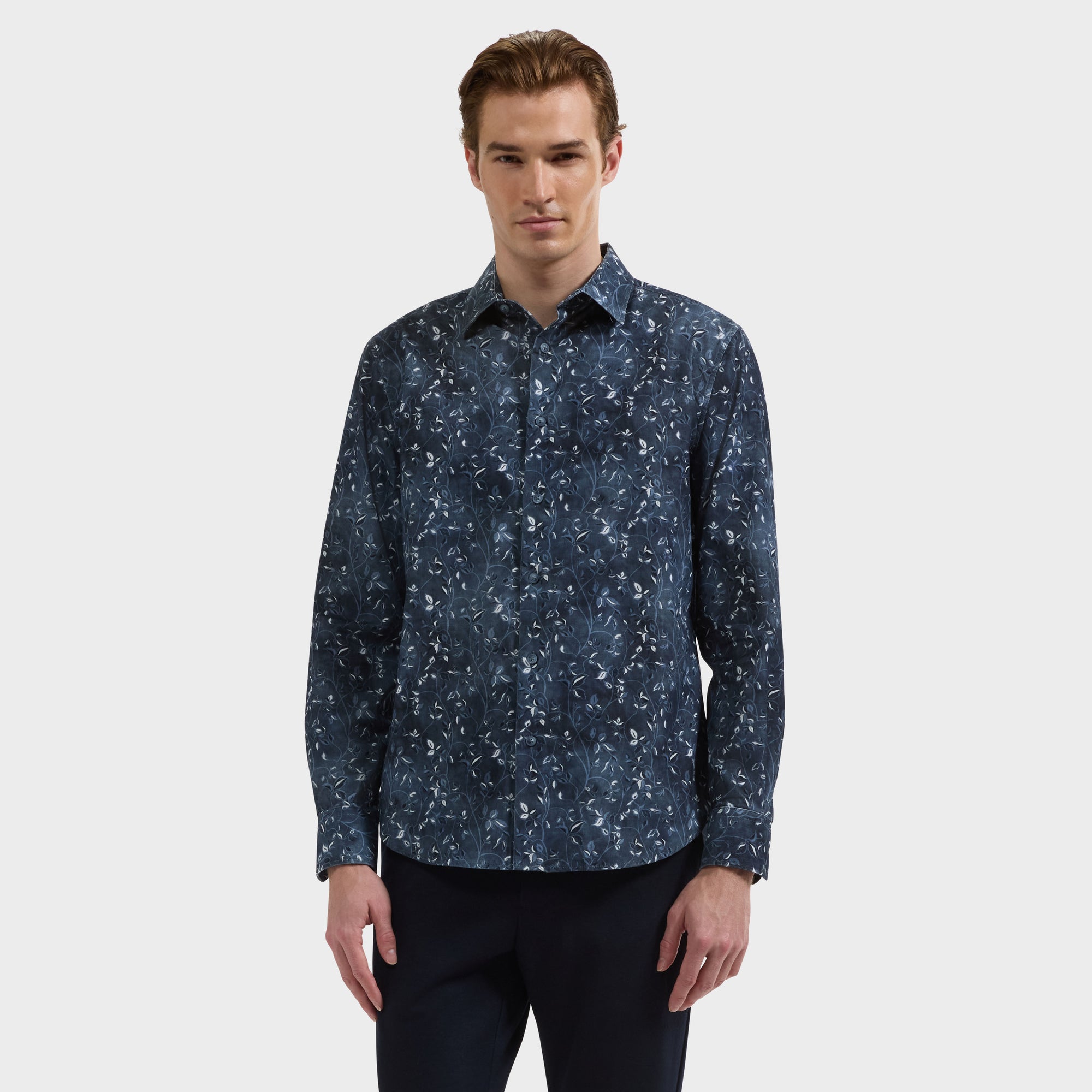 Julian Micro Corduroy Botanical Shirt