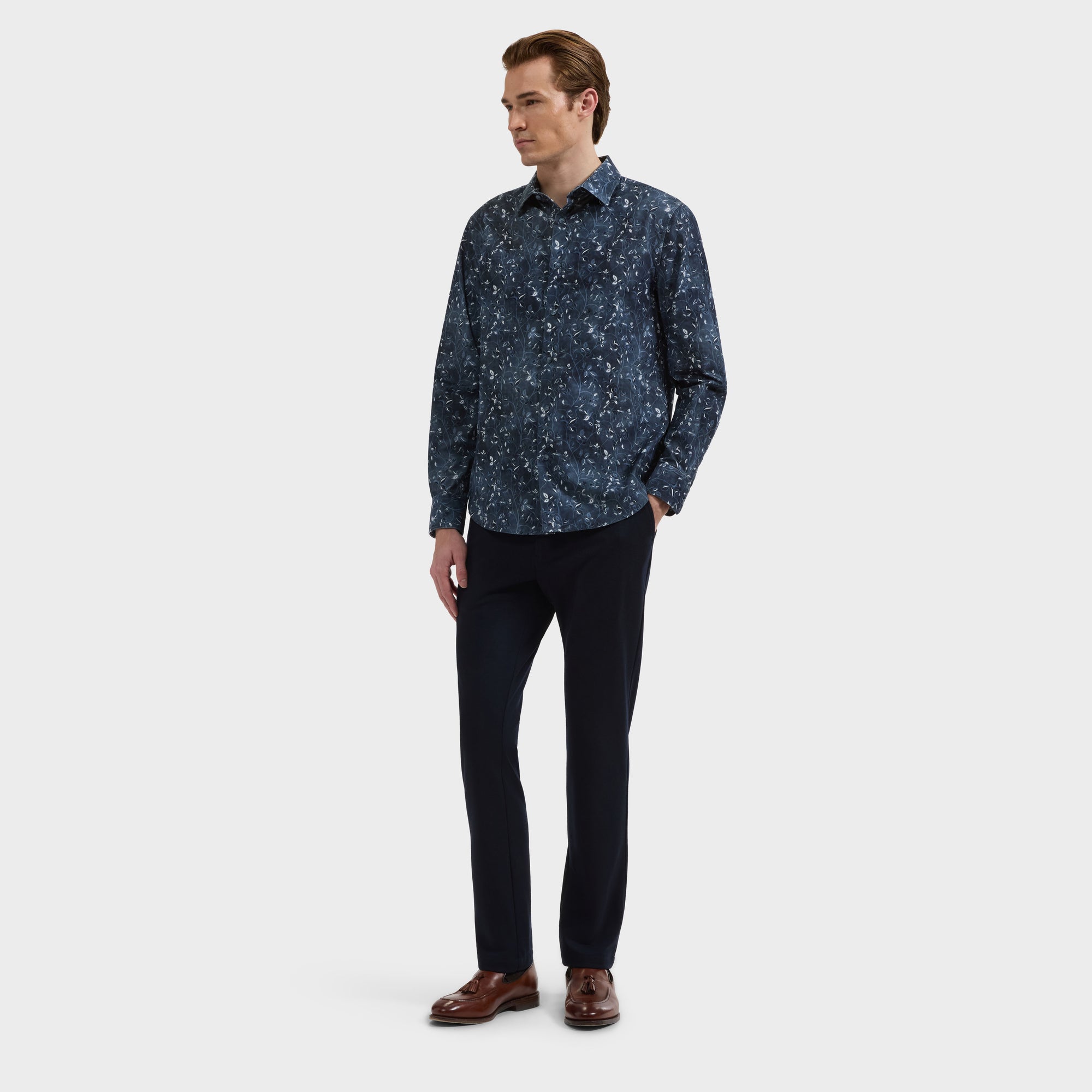 Julian Micro Corduroy Botanical Shirt