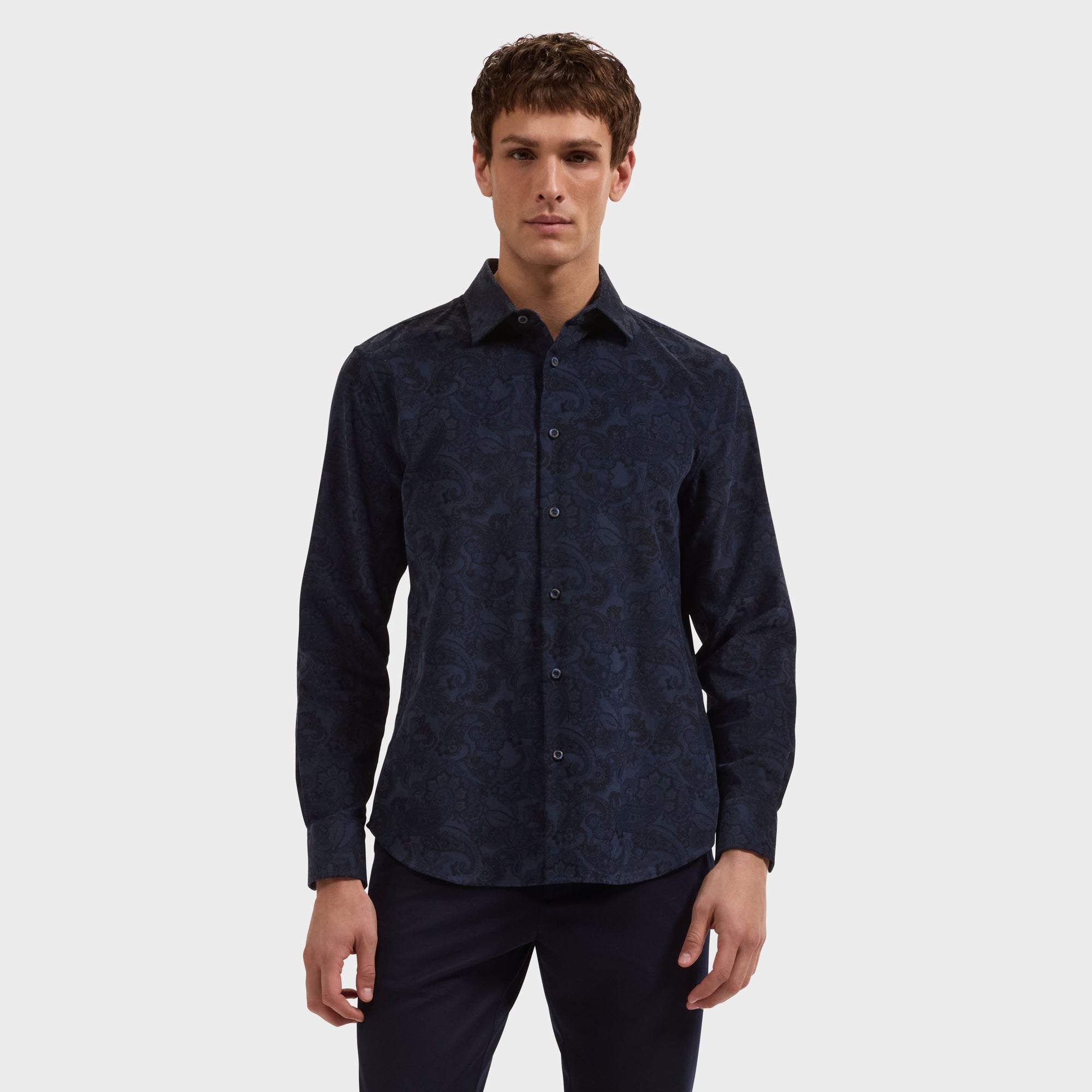 Julian Micro Corduroy Paisley Shirt