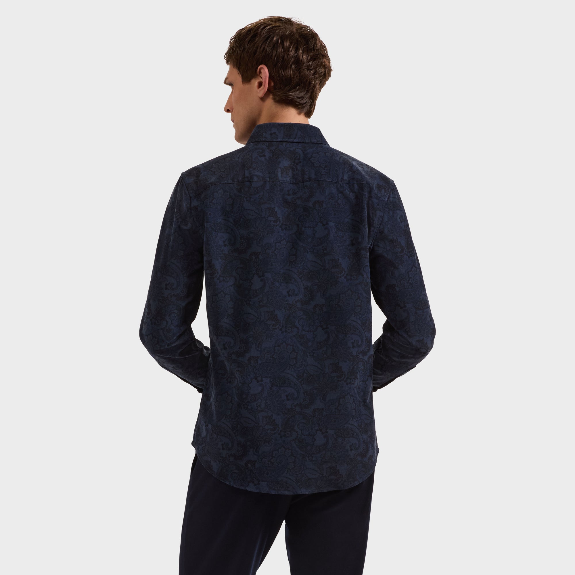 Julian Micro Corduroy Paisley Shirt