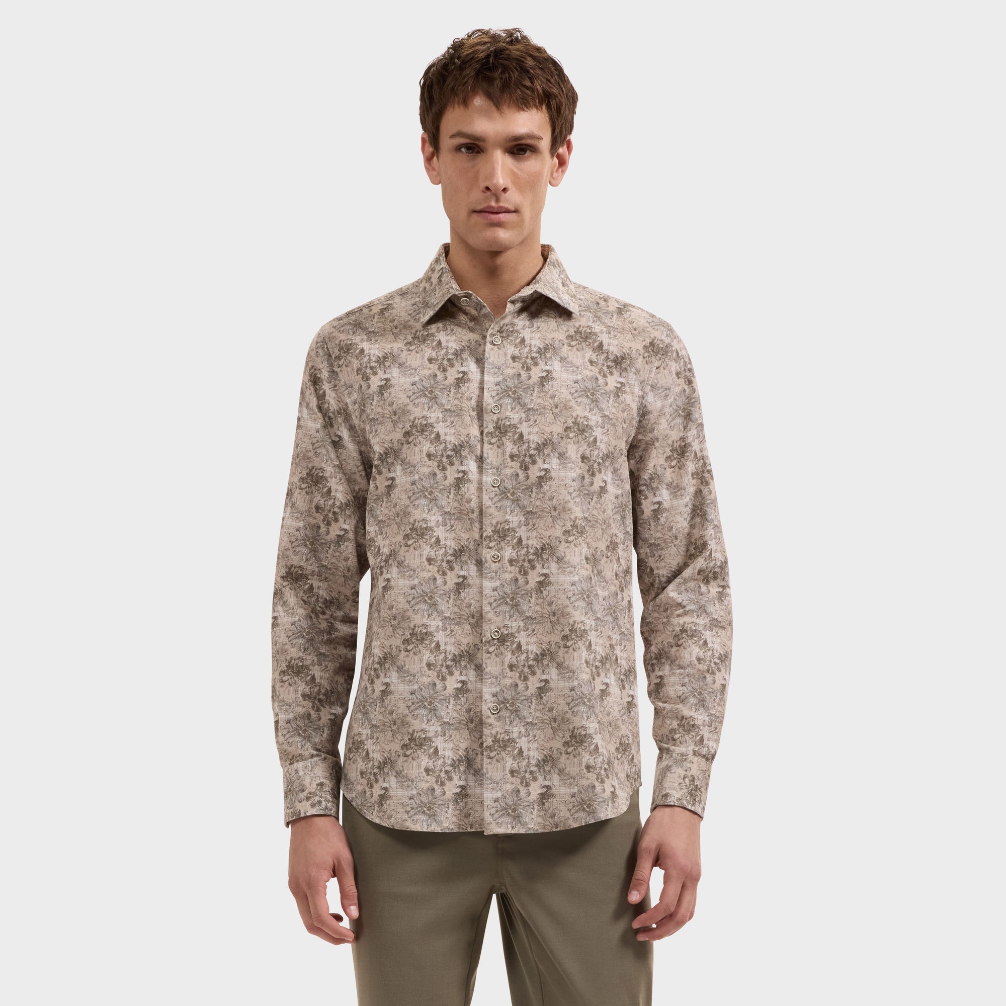 Julian Corded Velvet Floral Shirt