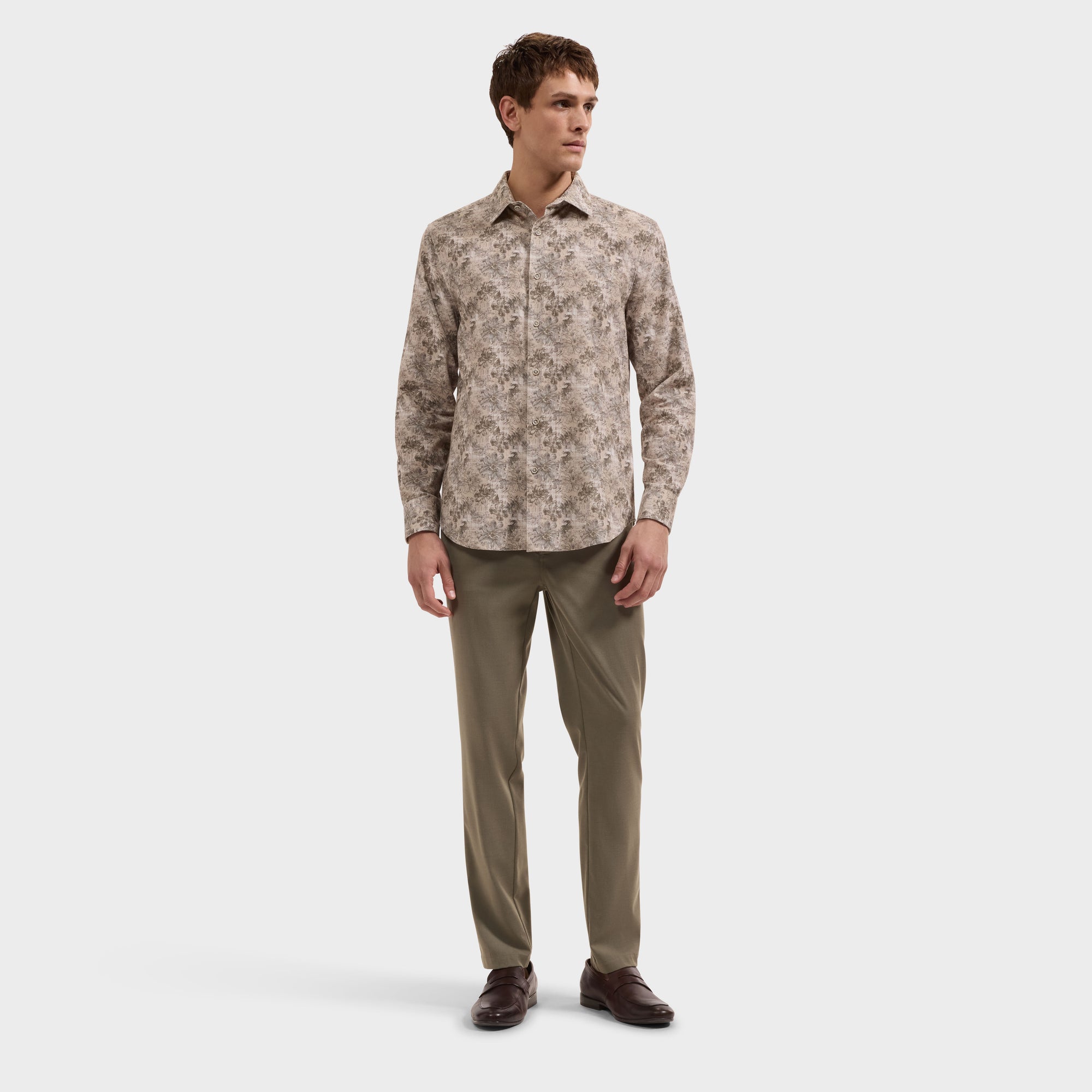 Julian Corded Velvet Floral Shirt