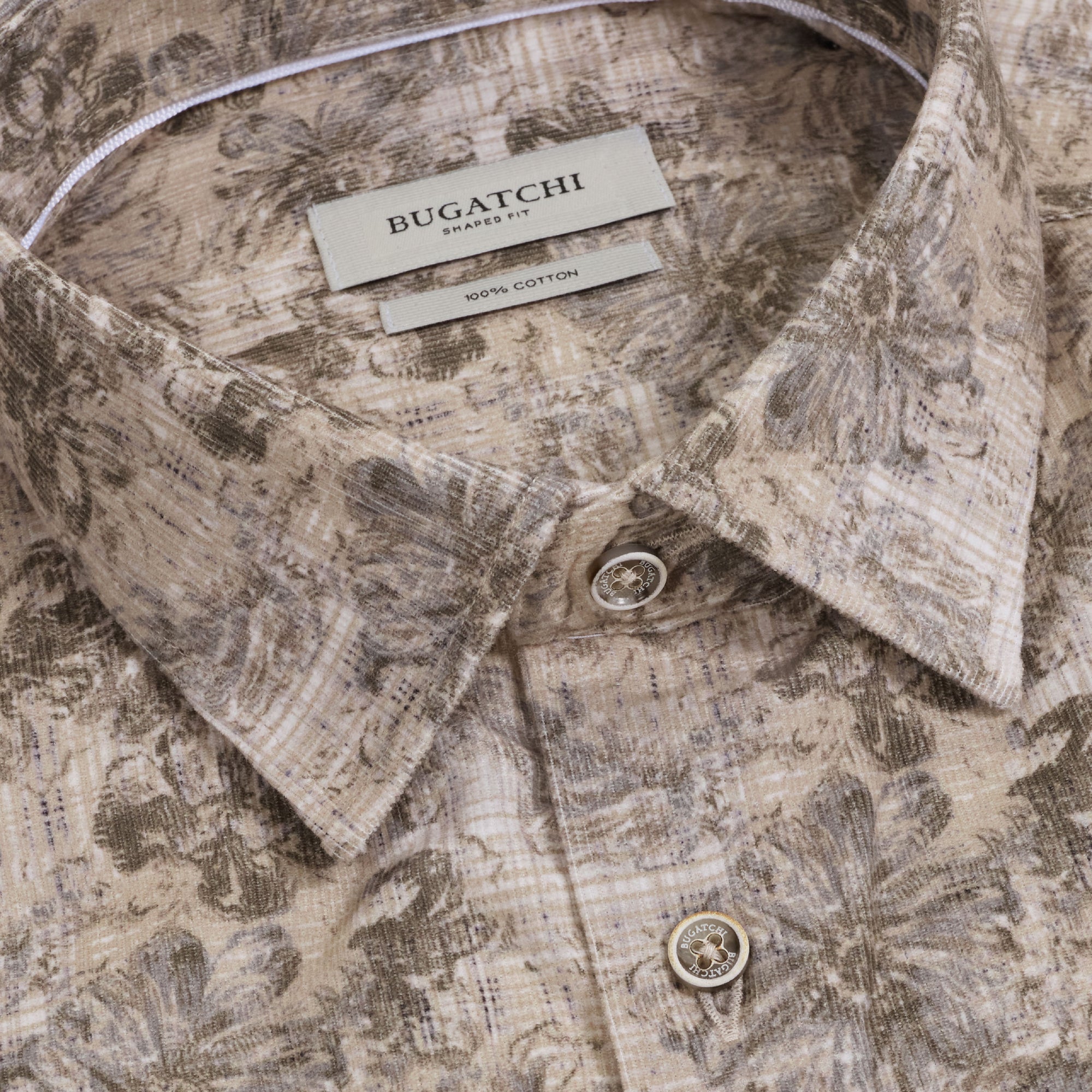 Julian Corded Velvet Floral Shirt