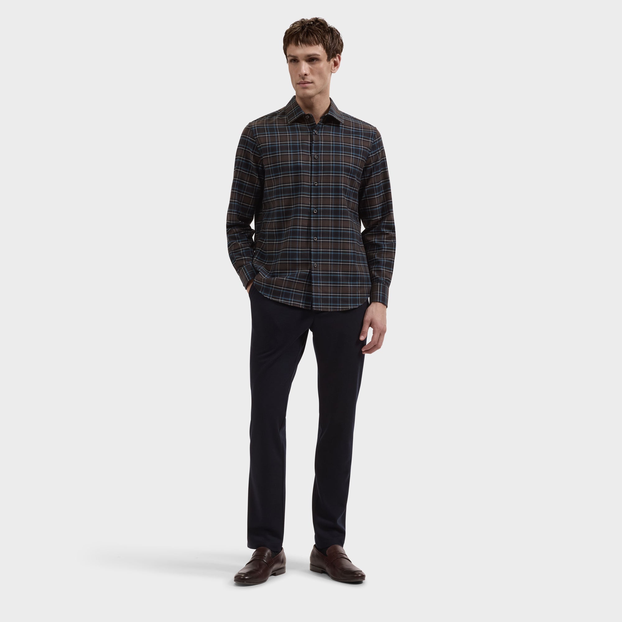 Julian Windowpane Plaid Shirt