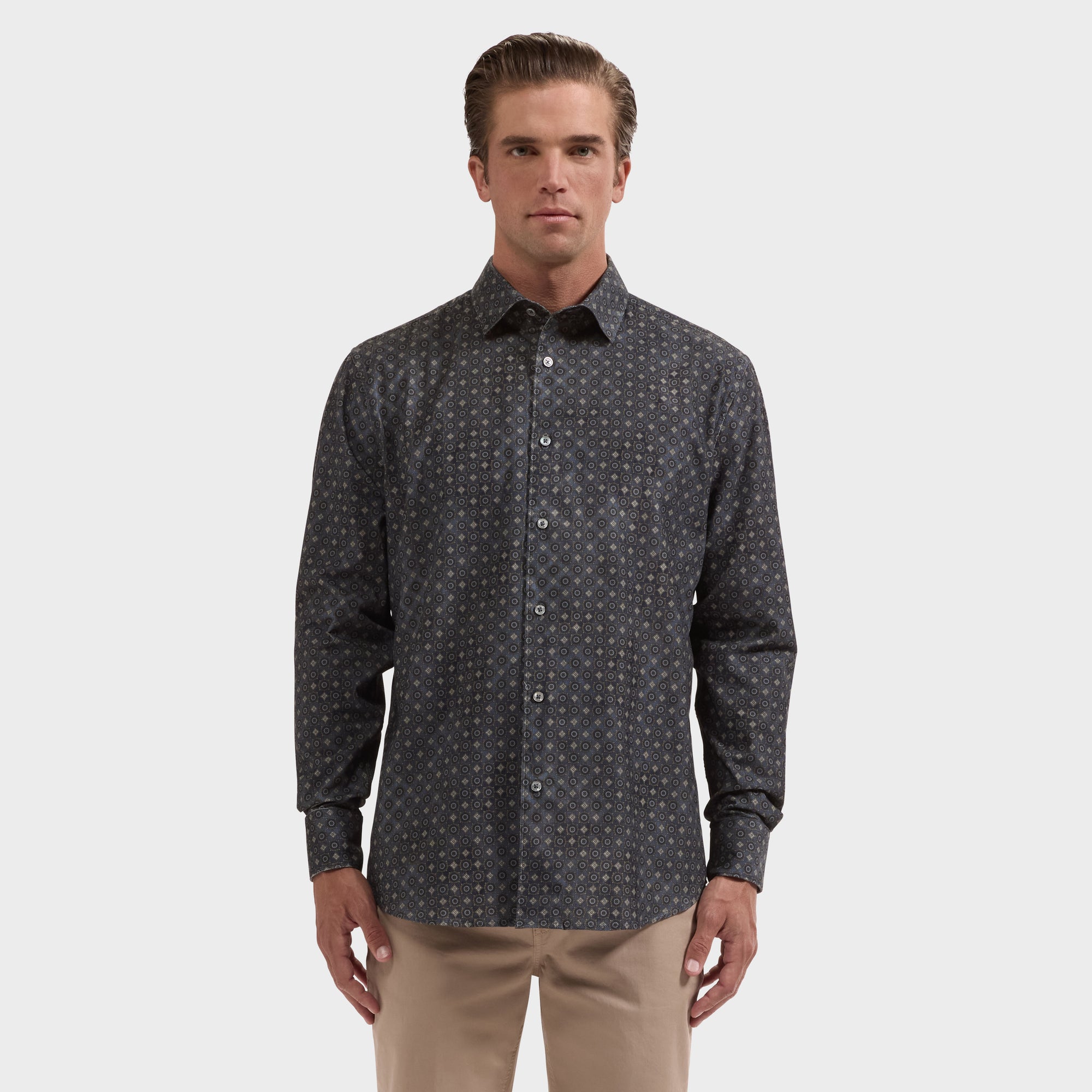 Alvin Micro Corduroy Medallion Shirt