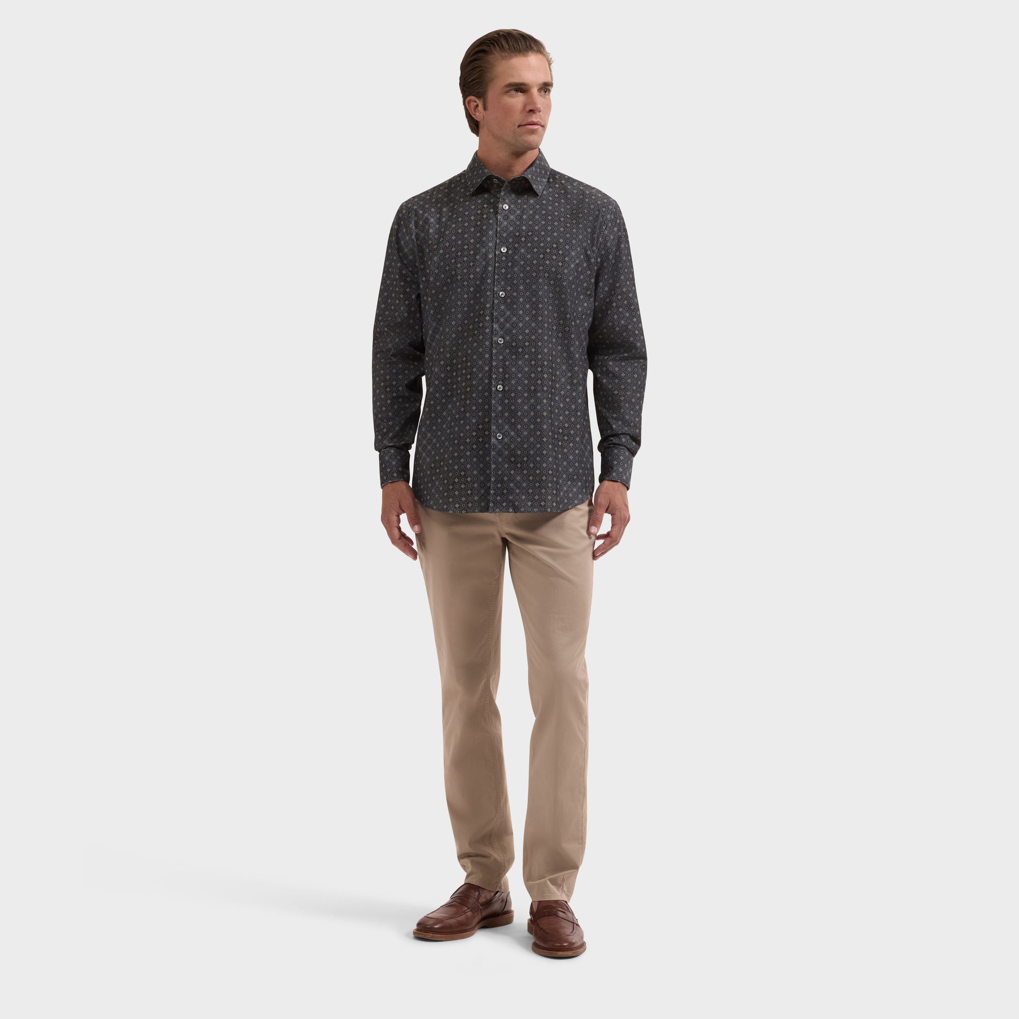 Alvin Micro Corduroy Medallion Shirt