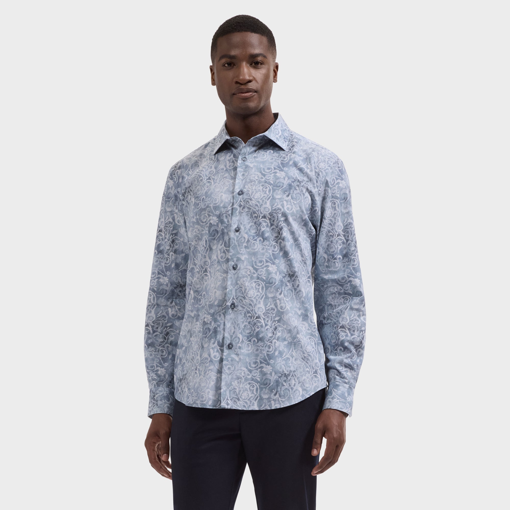 Axel Watercolor Damask Shirt
