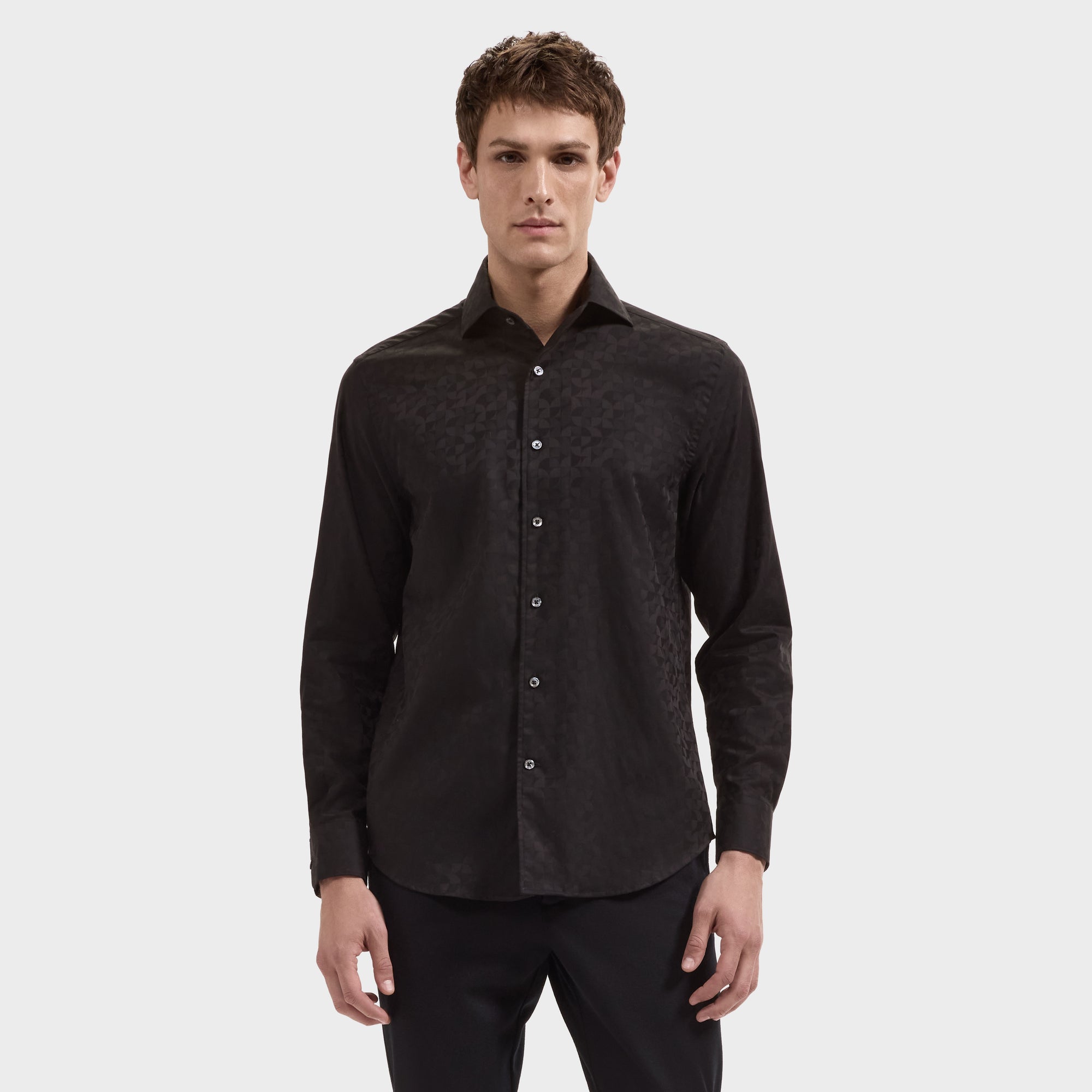 Alvin Tonal Geometric Jacquard Shirt