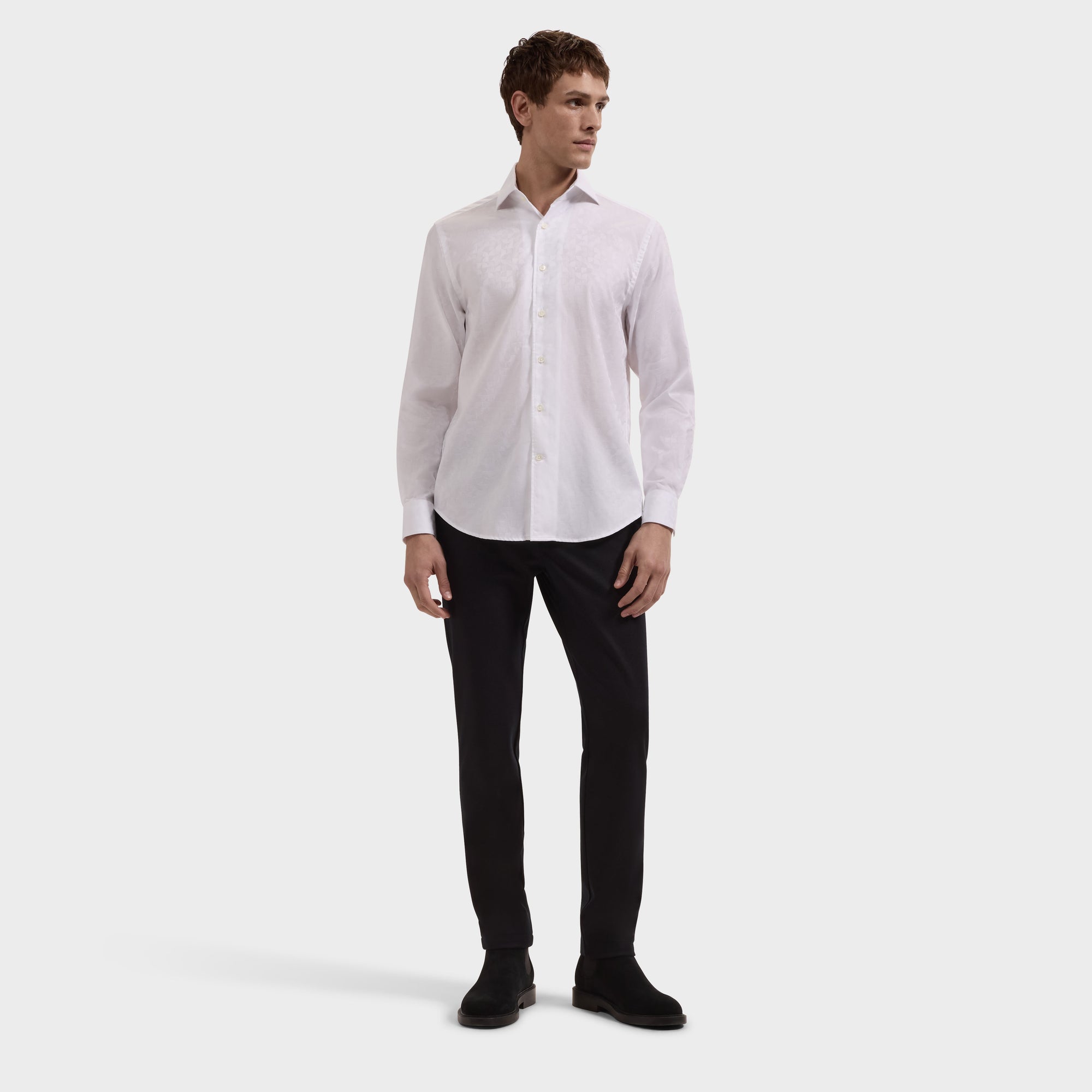 Alvin Tonal Geometric Jacquard Shirt