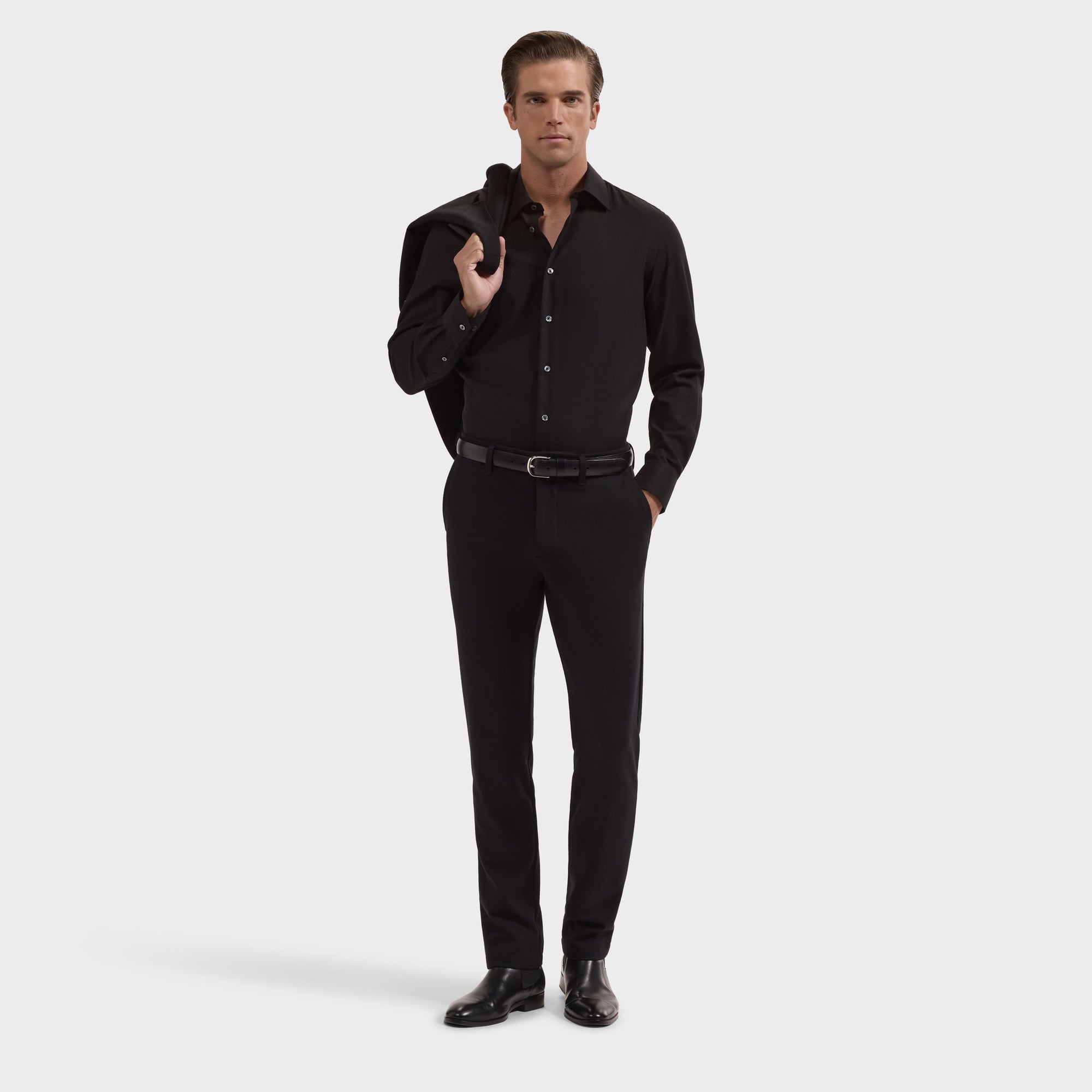 Julian Tonal Geometric Jacquard Shirt