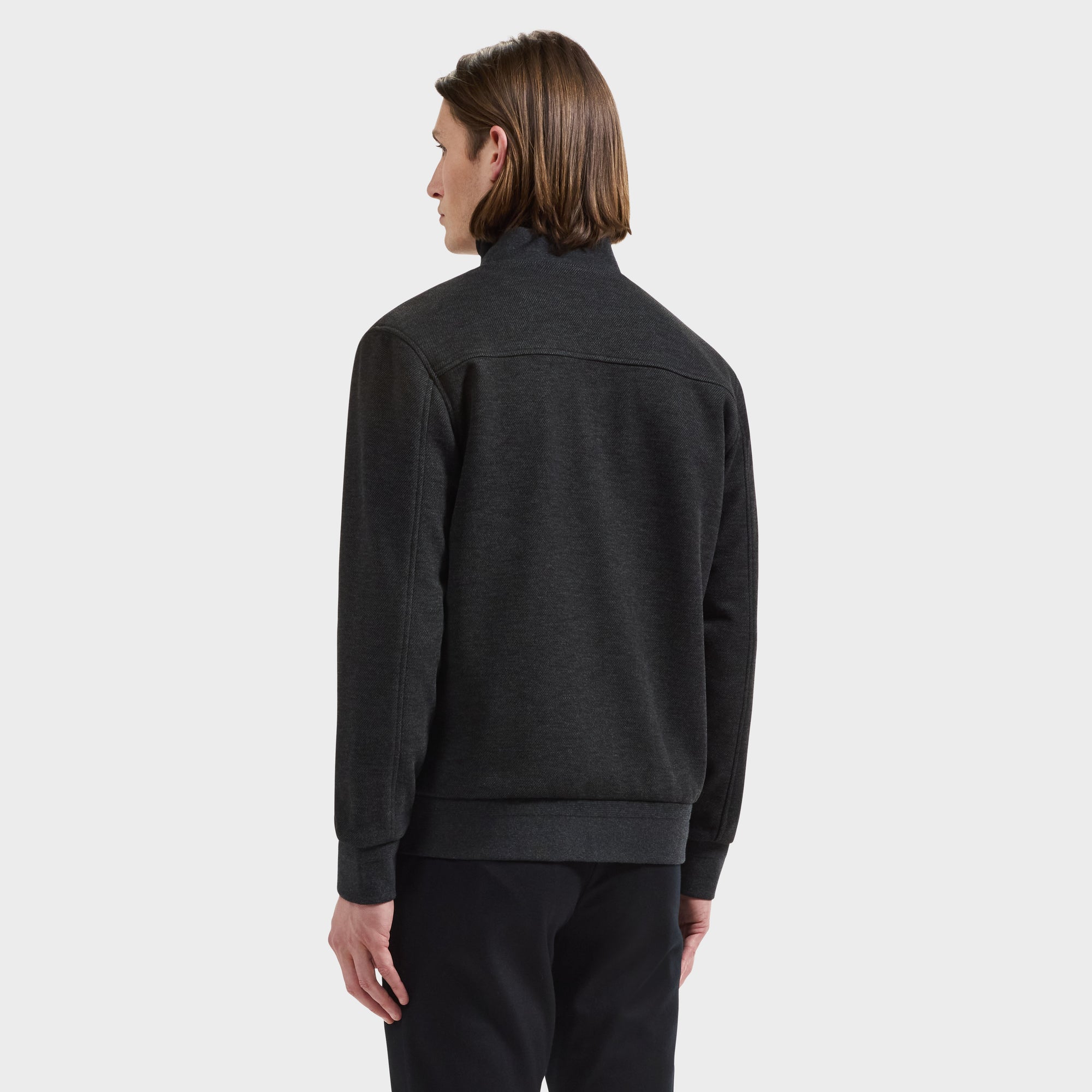 Textured Knit Bomber Jacket