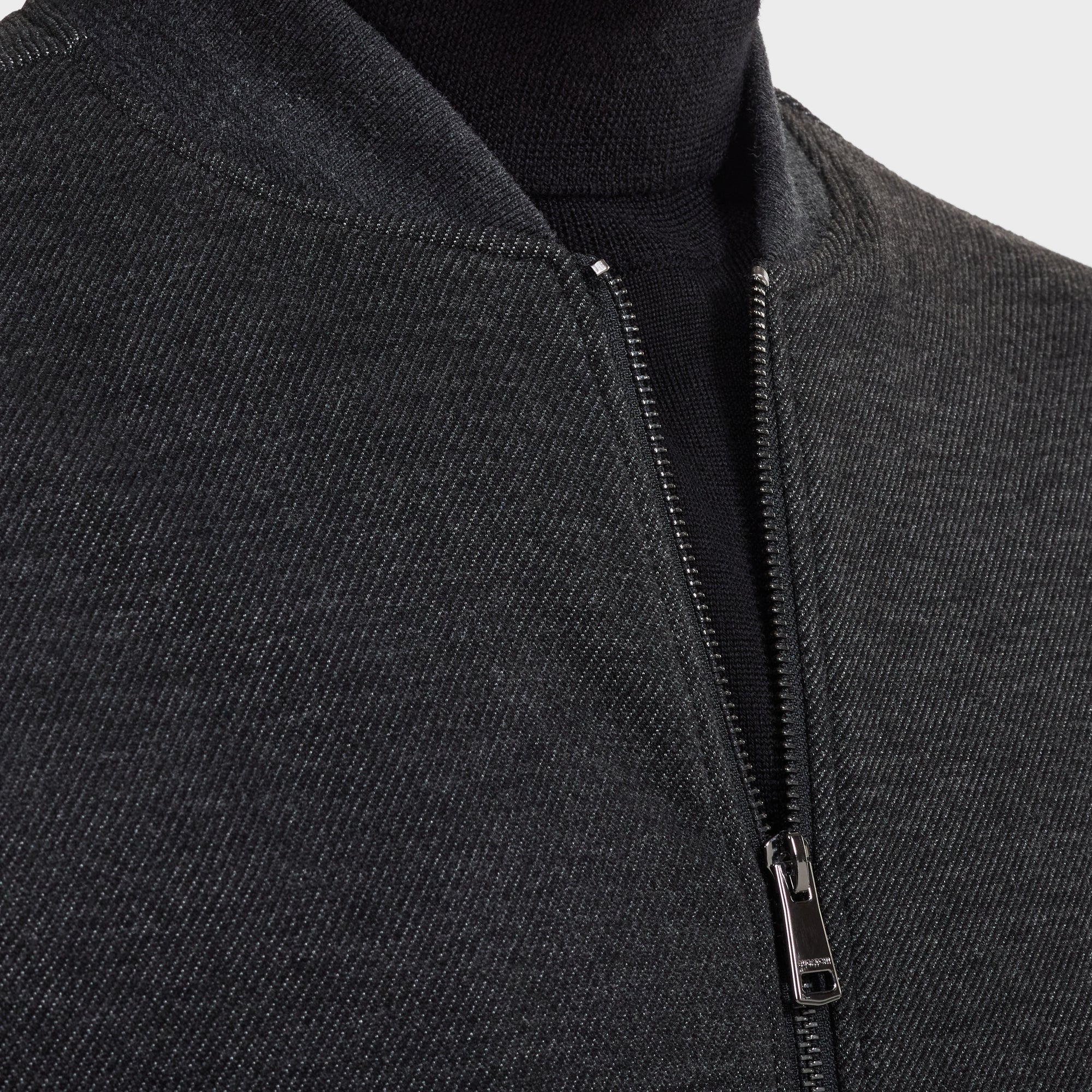Textured Knit Bomber Jacket