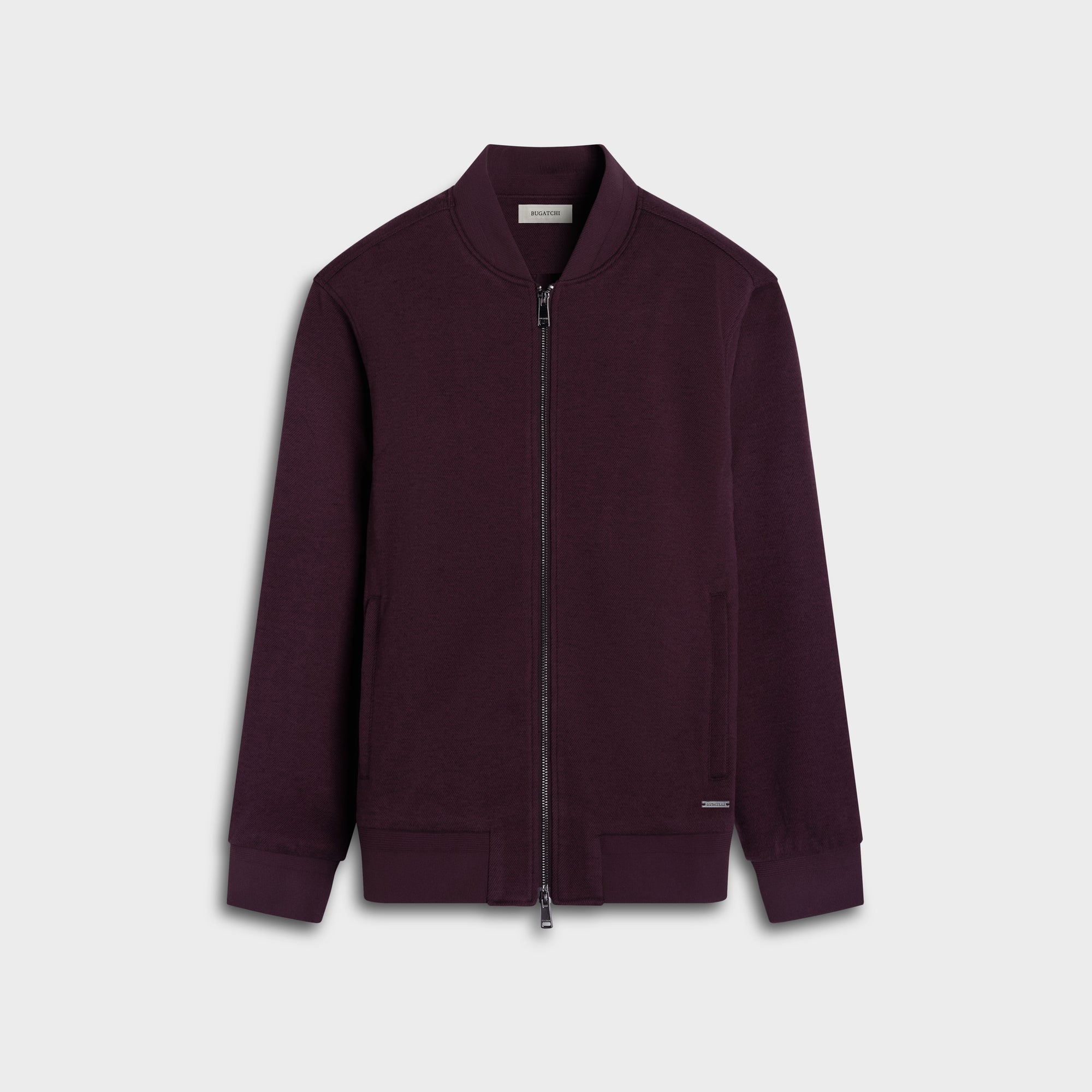 Textured Knit Bomber Jacket