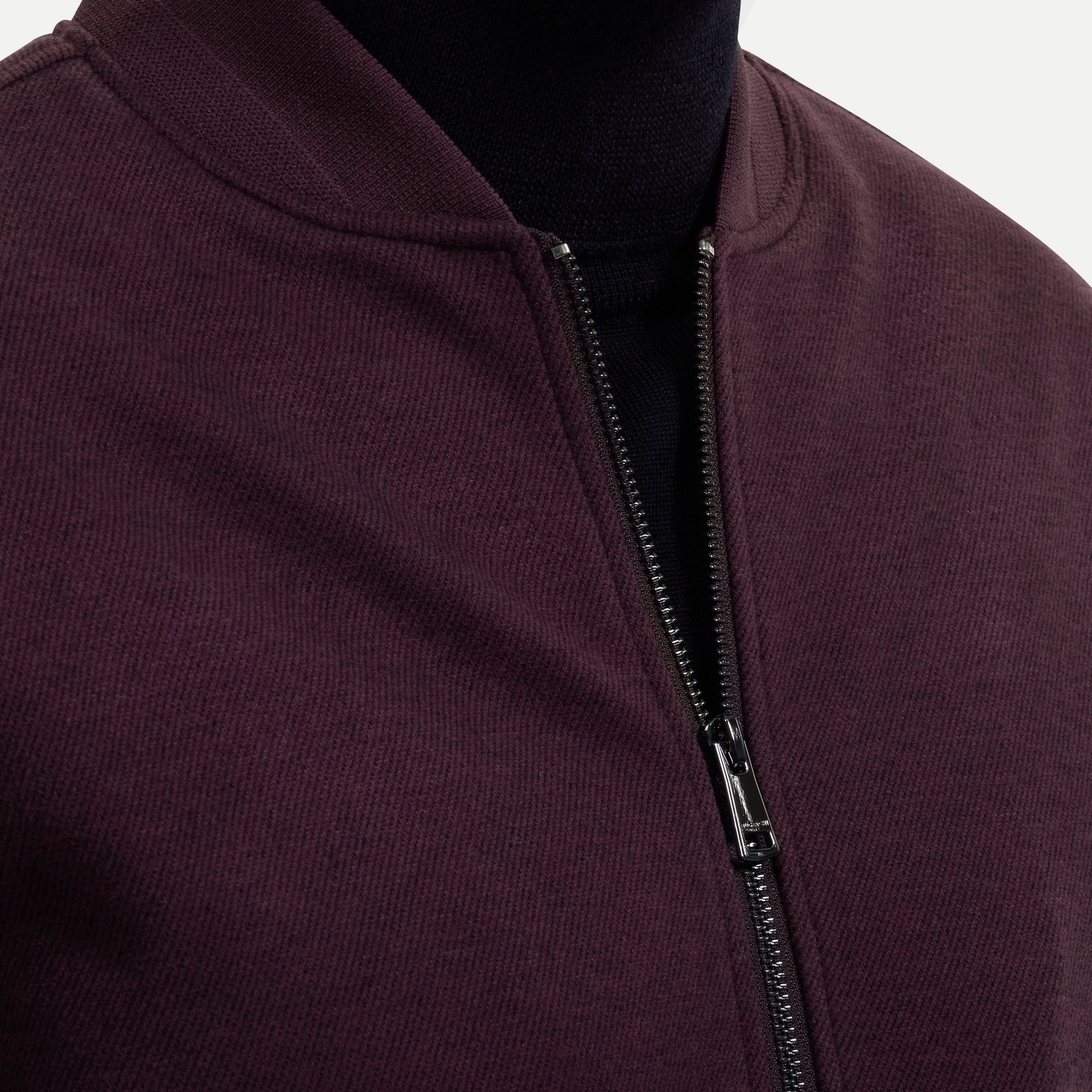 Textured Knit Bomber Jacket