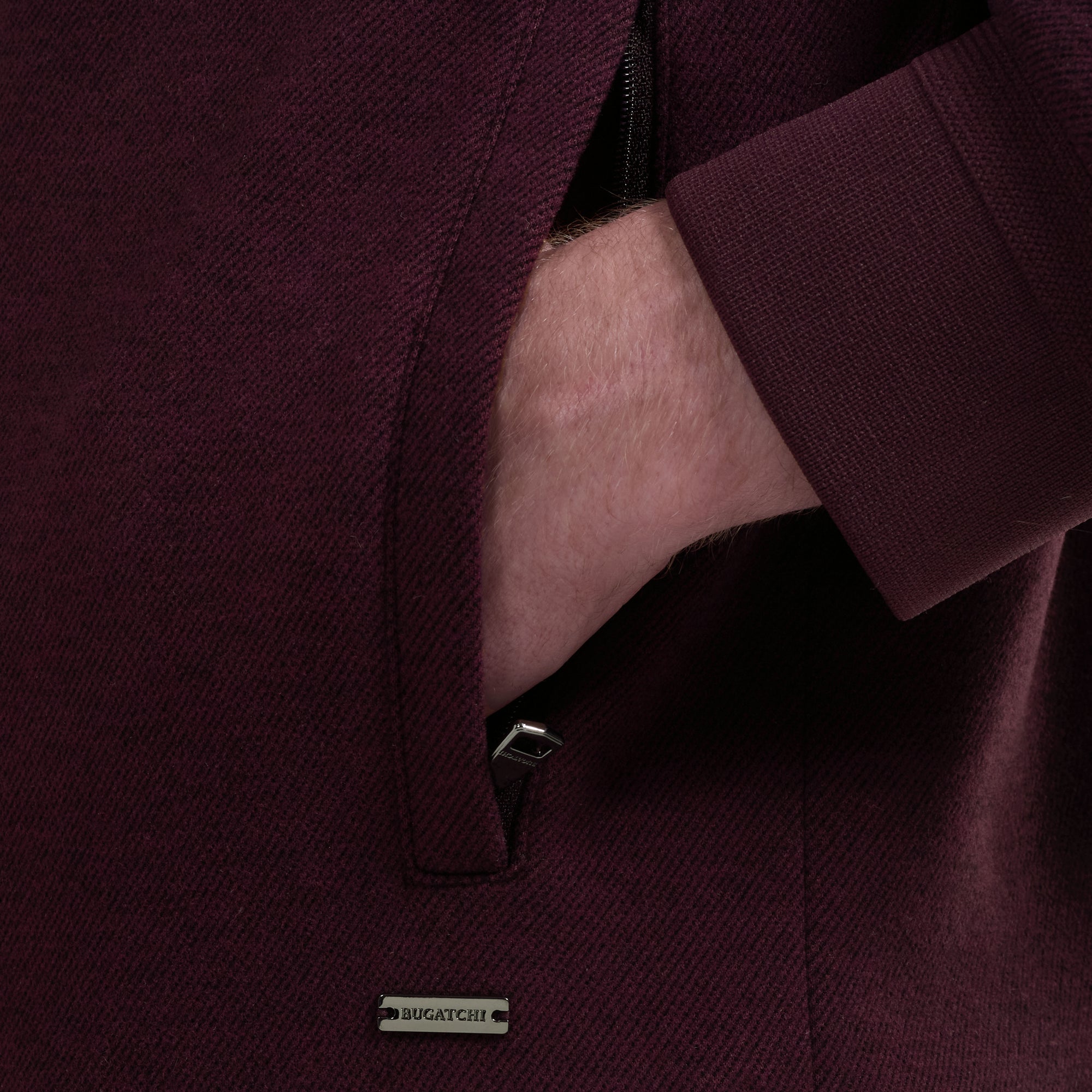 Textured Knit Bomber Jacket
