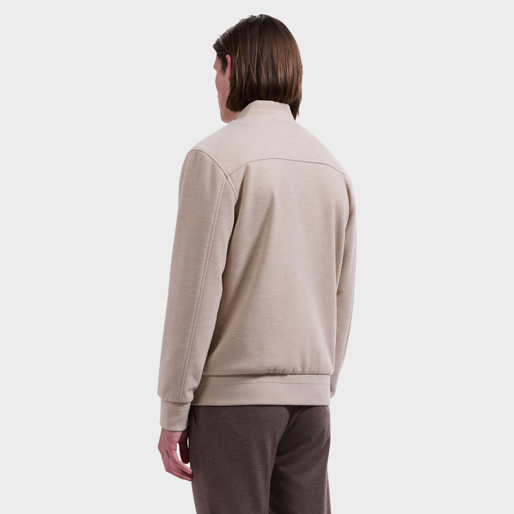 Textured Knit Bomber Jacket