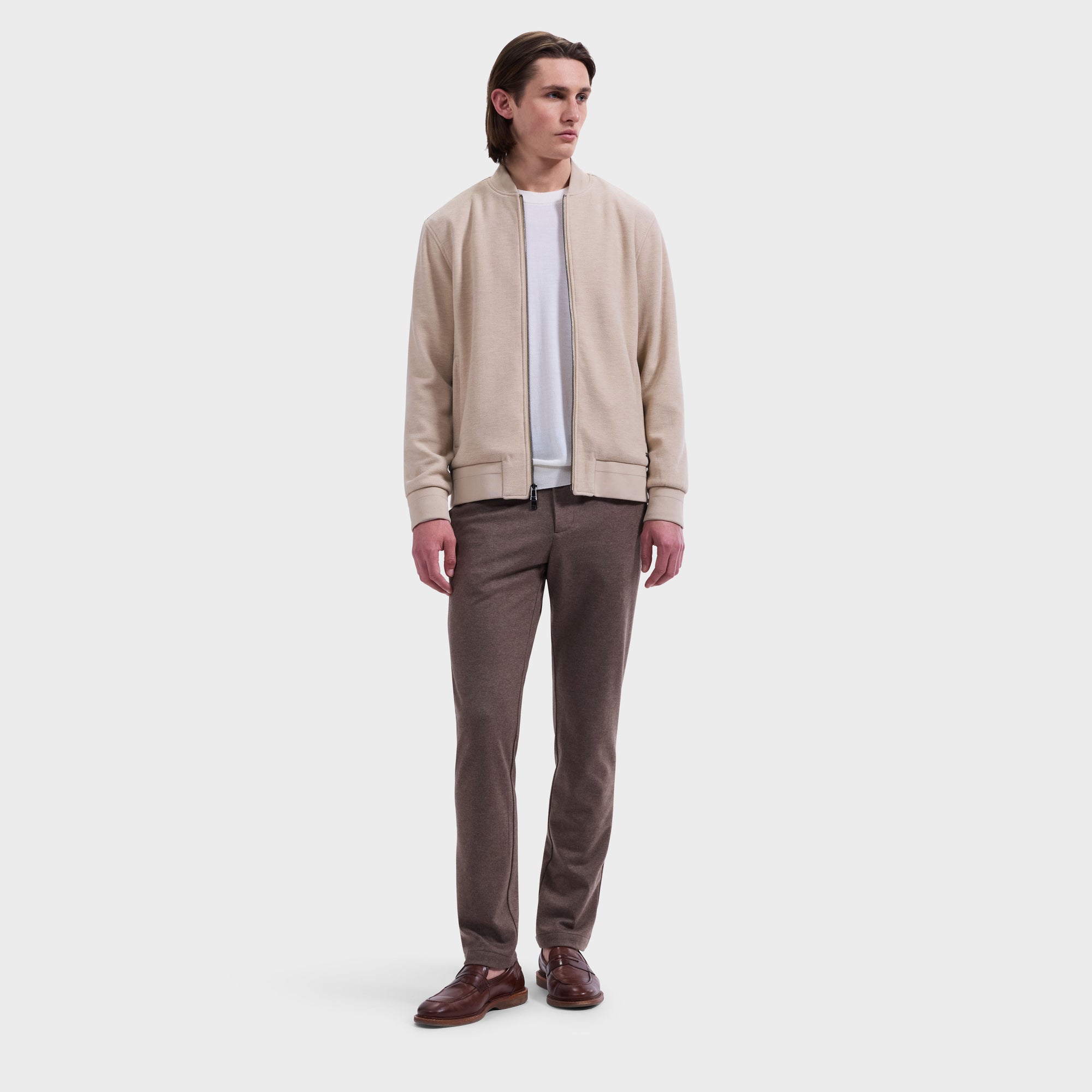 Textured Knit Bomber Jacket