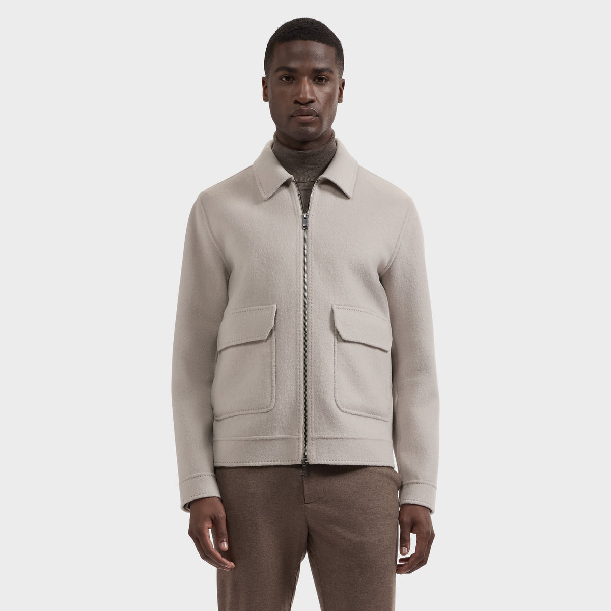 Melange Blouson Jacket