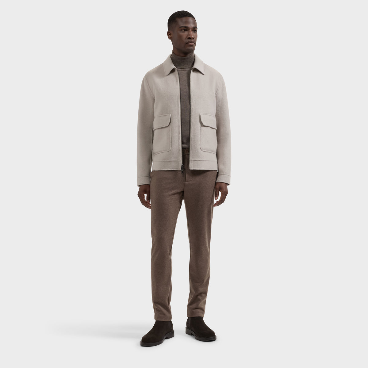 Melange Blouson Jacket
