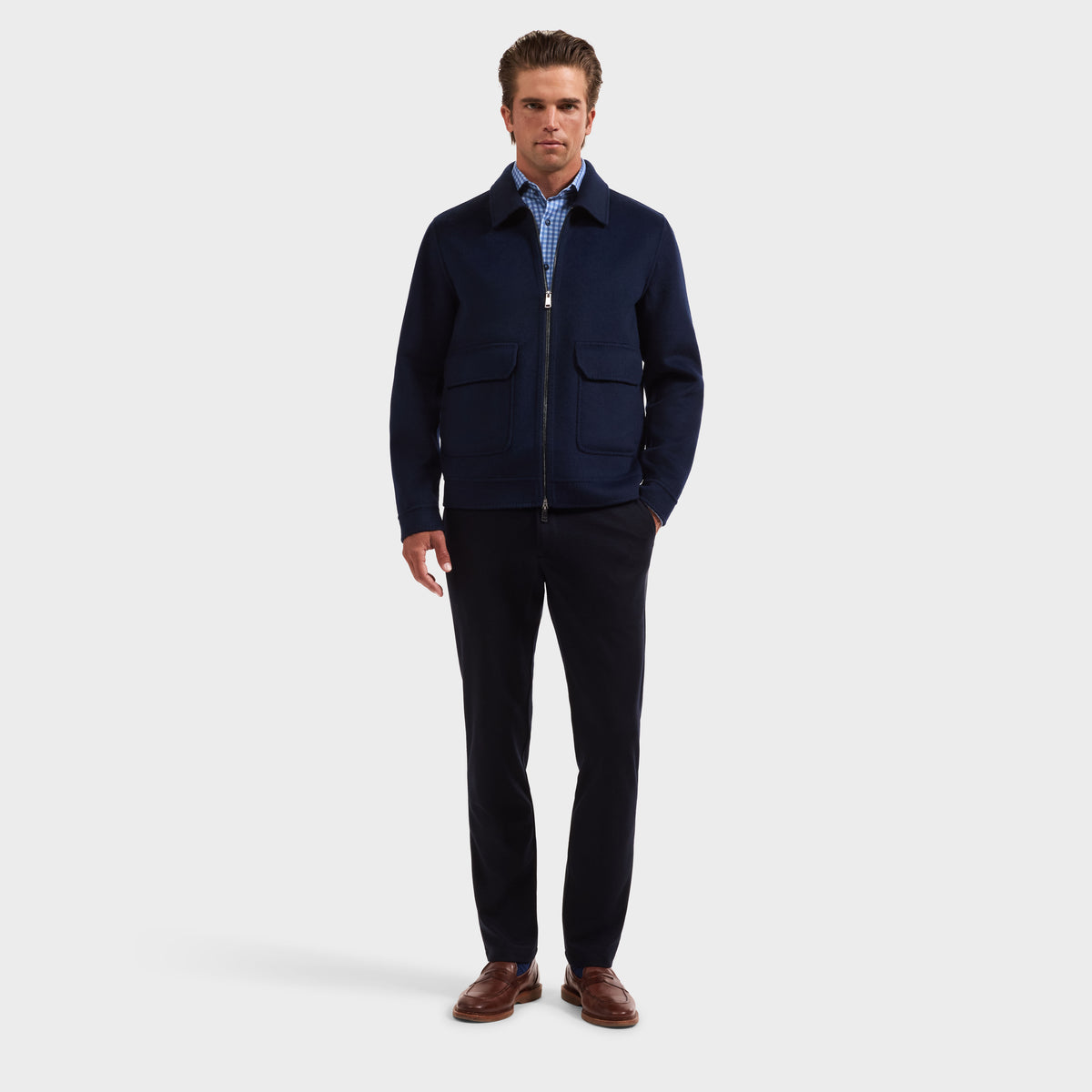 Melange Blouson Jacket