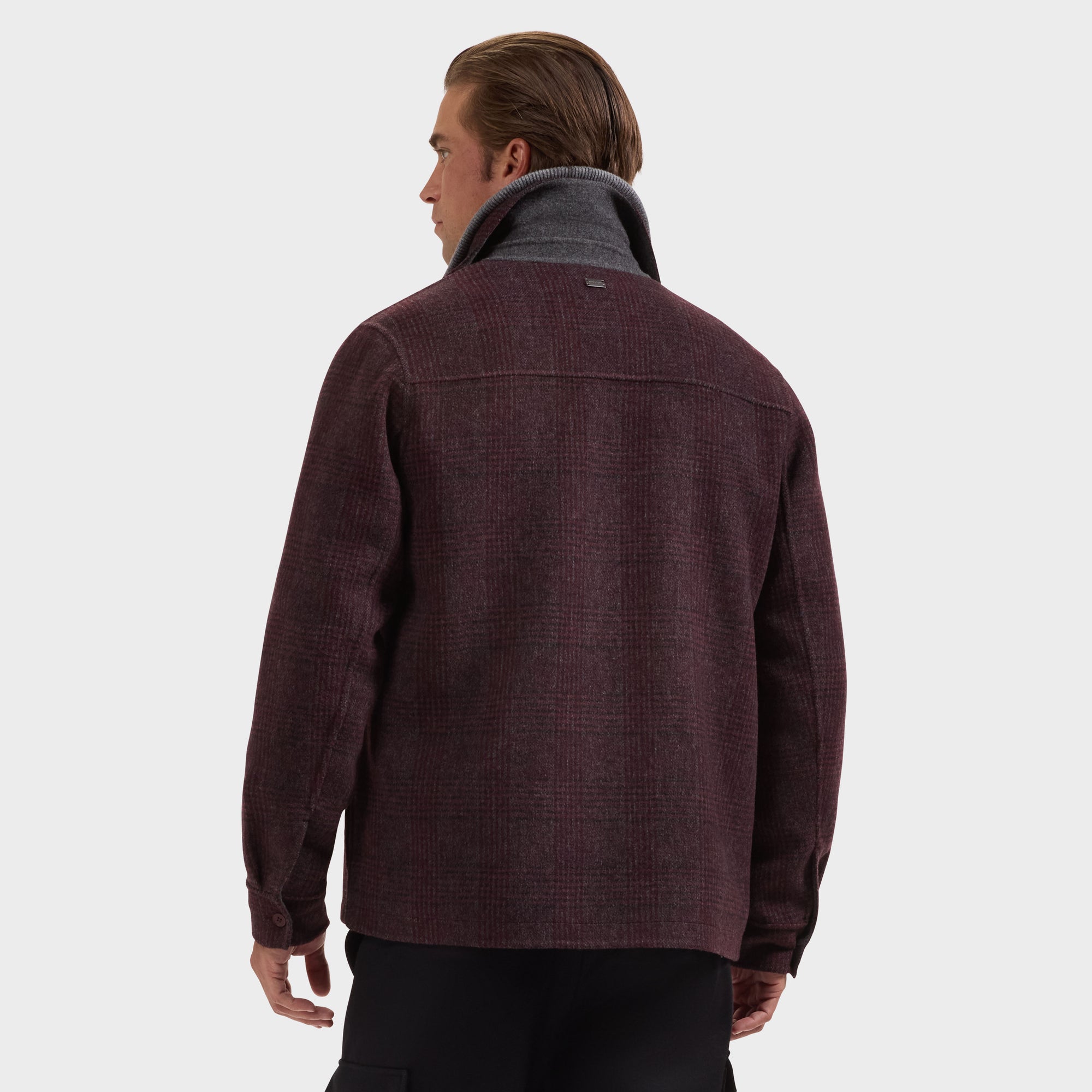 Glen Plaid Blouson Jacket