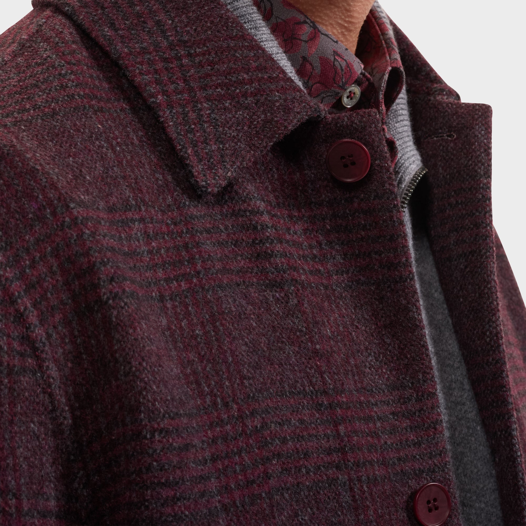 Glen Plaid Blouson Jacket
