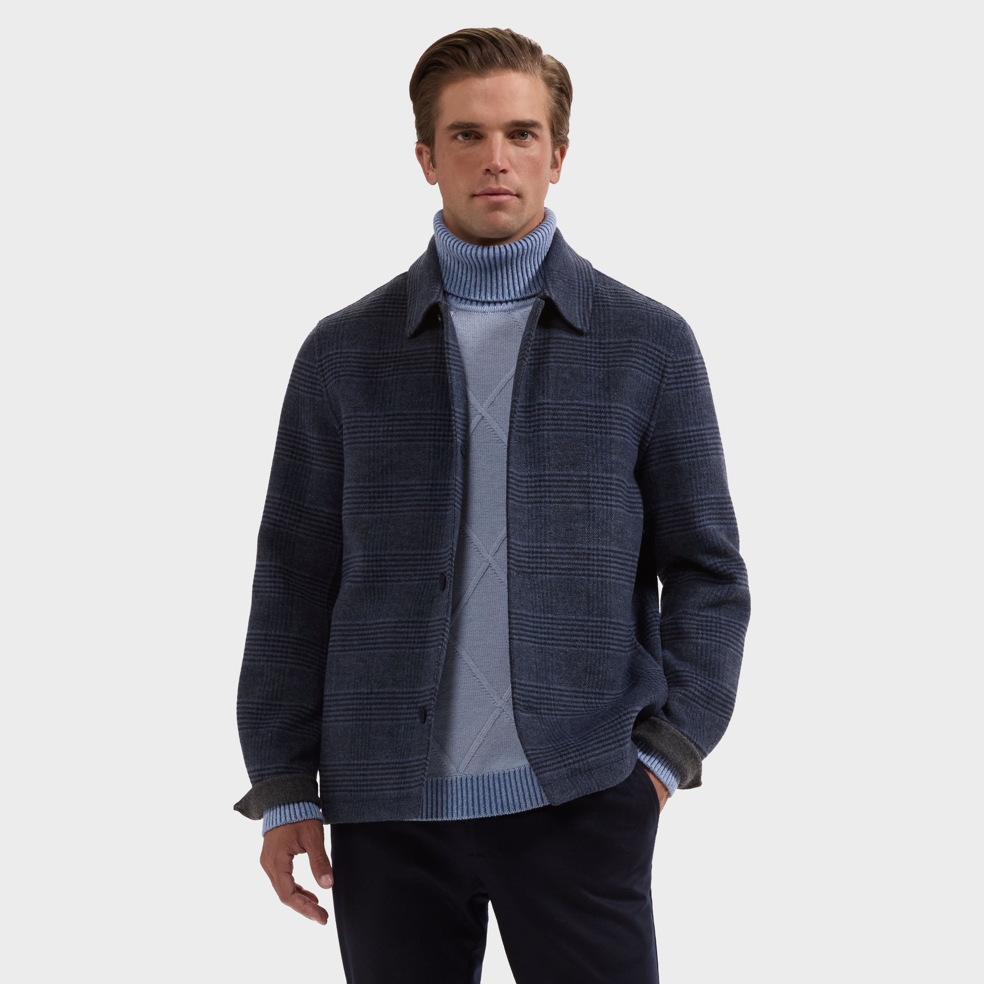 Glen Plaid Blouson Jacket