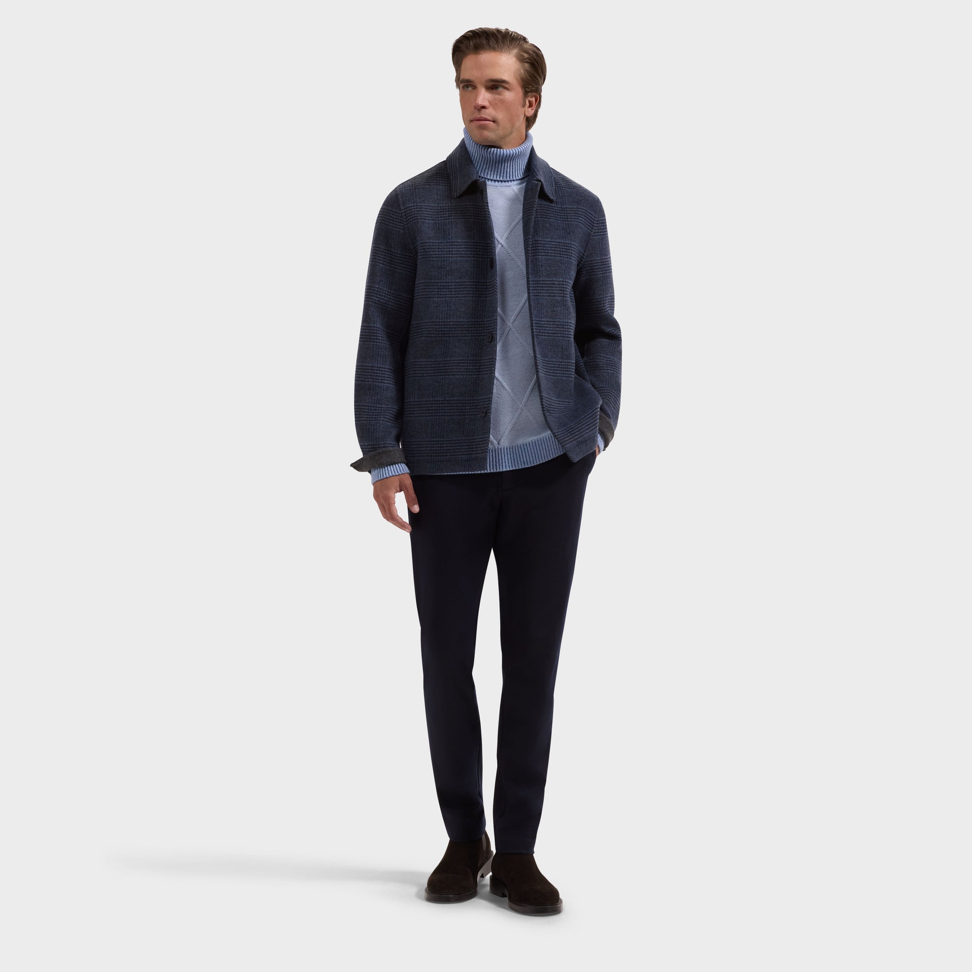 Glen Plaid Blouson Jacket
