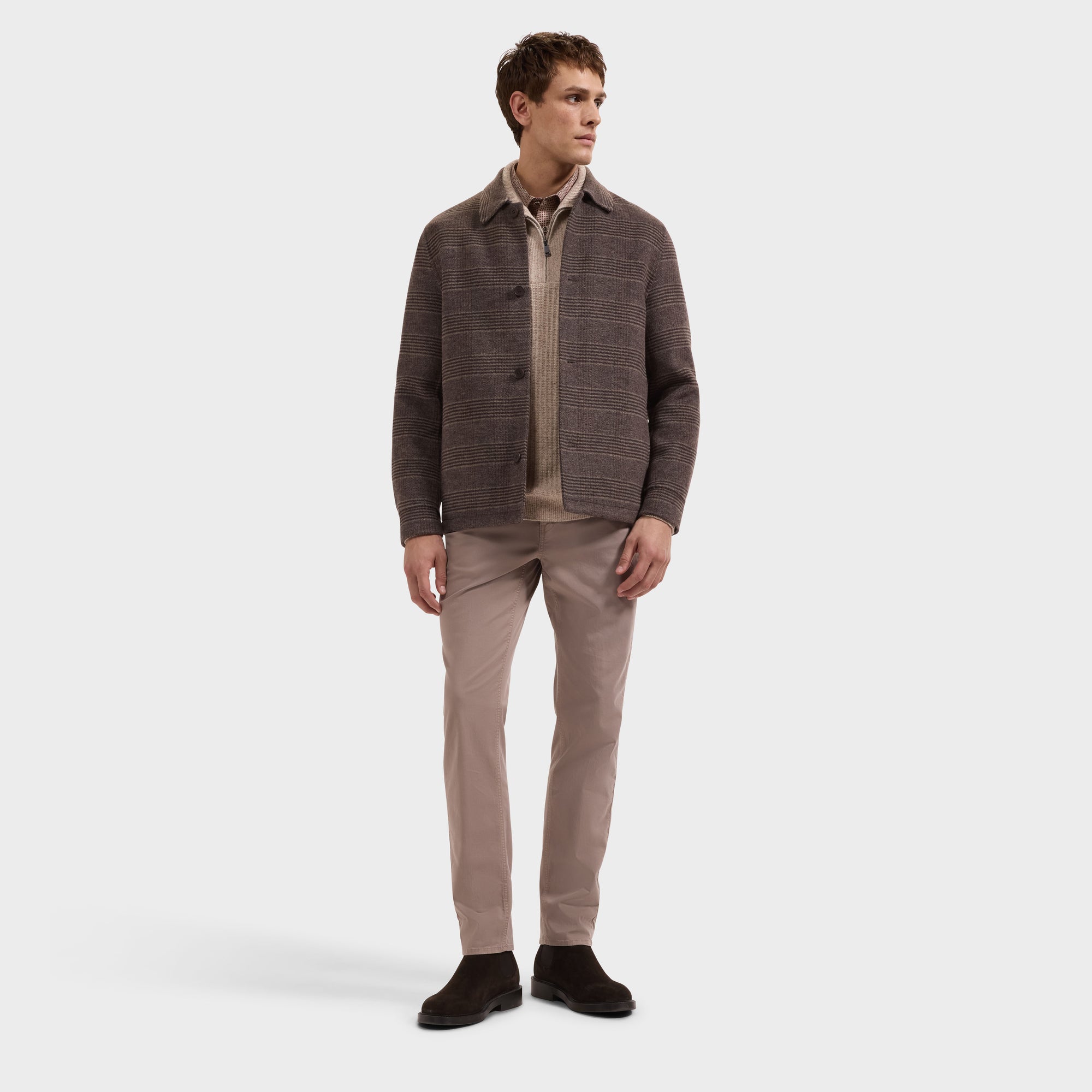 Glen Plaid Blouson Jacket