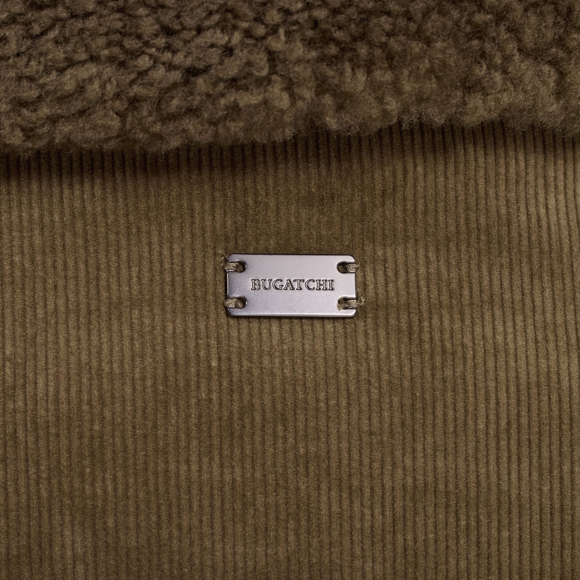 Corduroy Blouson Jacket with Shearling Collar