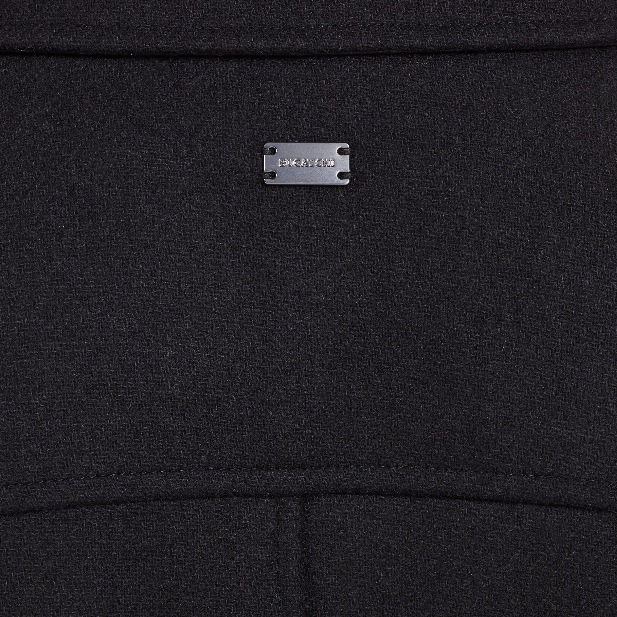 Peacoat with Leather Trim