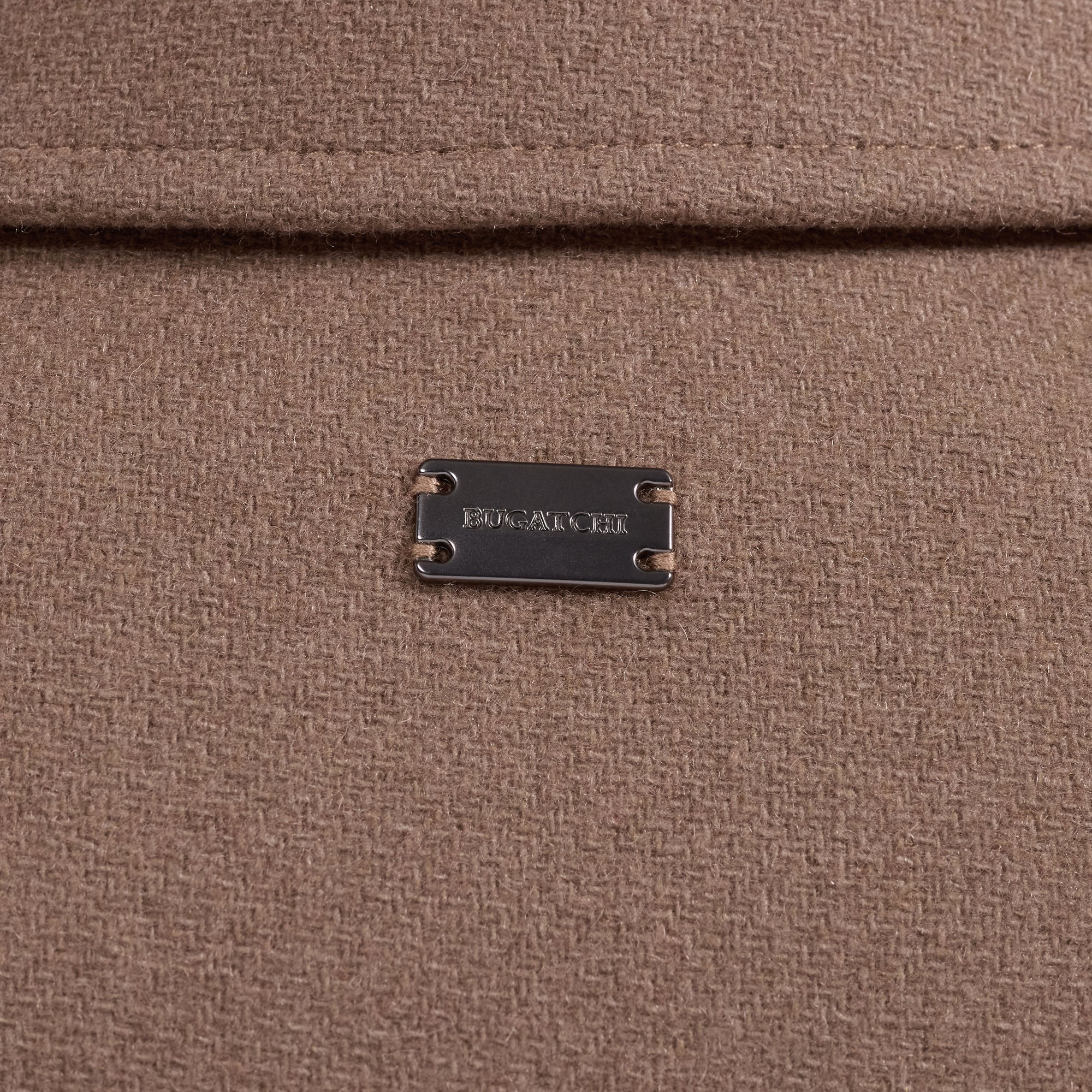Peacoat with Leather Trim